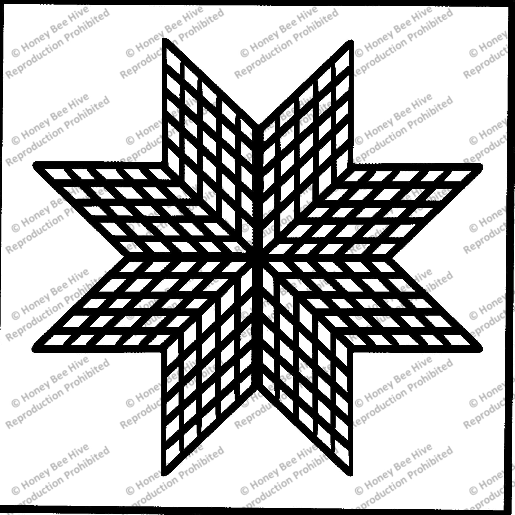 Texas Star, rug hooking pattern