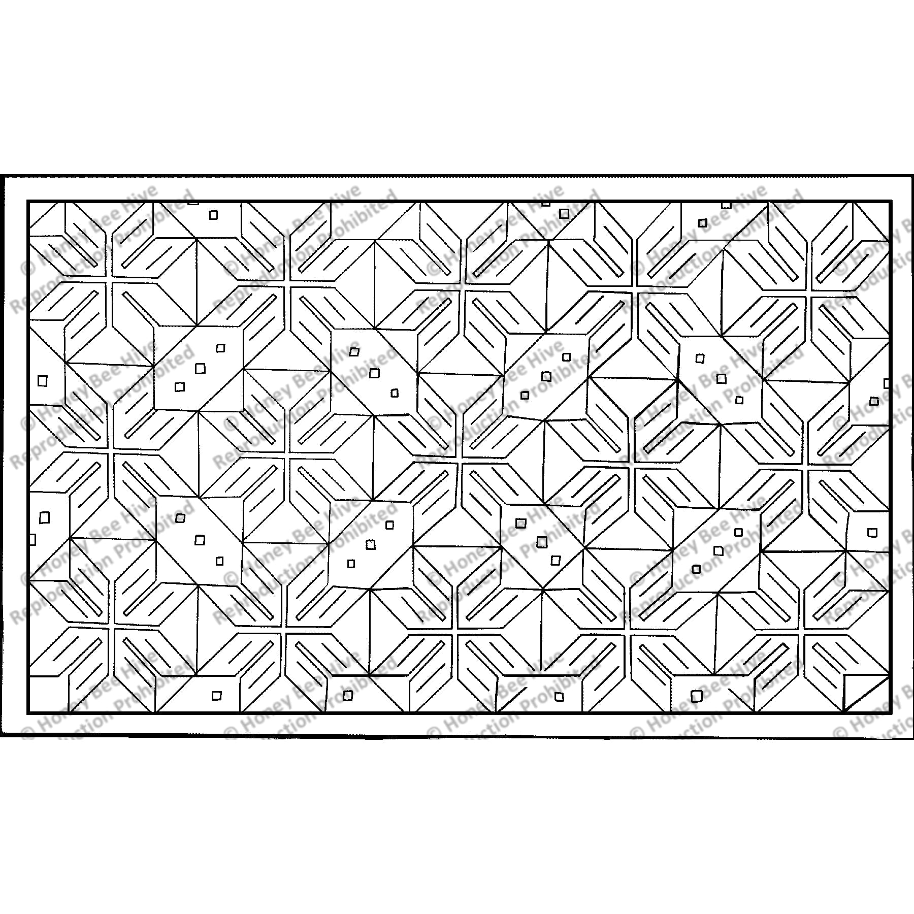 Damask Star, rug hooking pattern