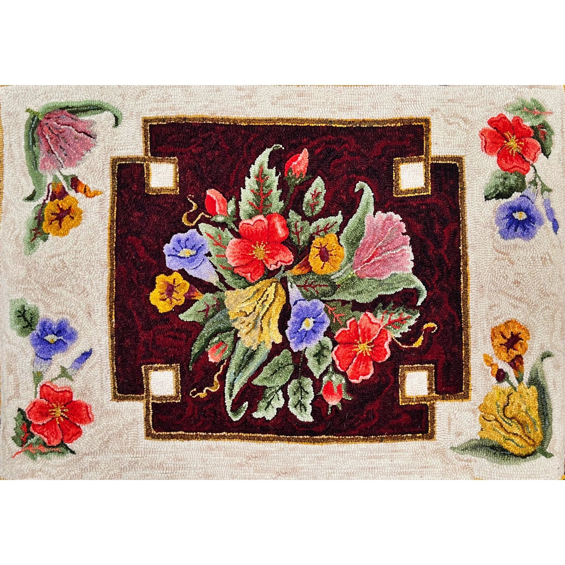 Adelaide, rug hooked by Magbis Vizcaino-Green