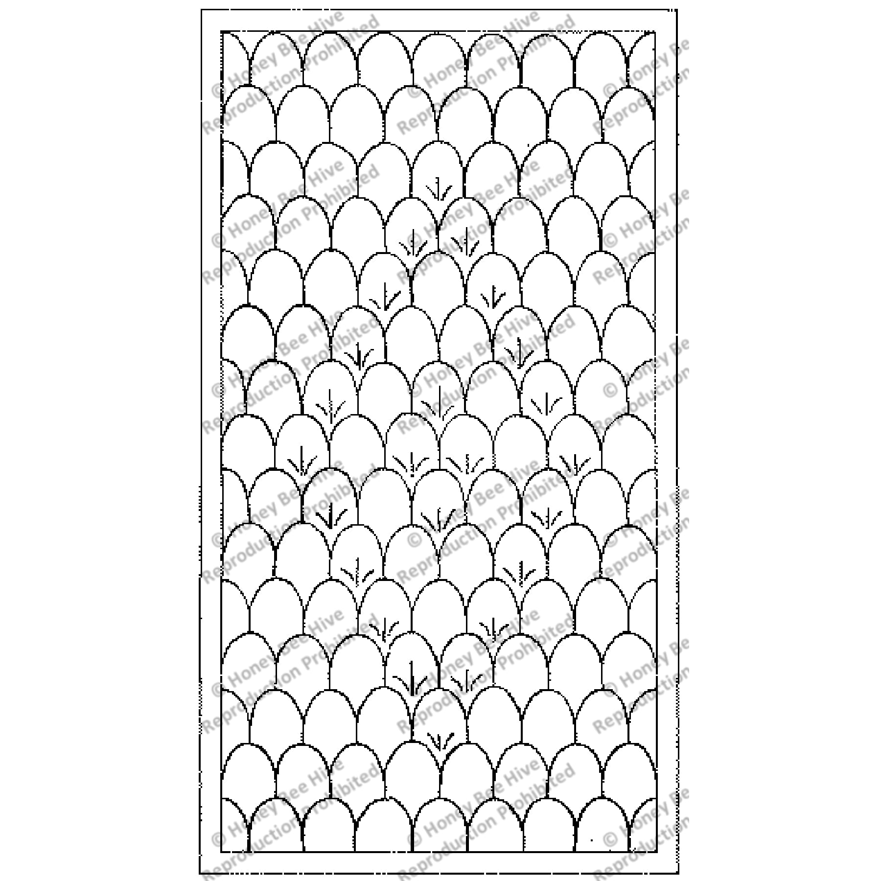 Shell Geometric, rug hooking pattern