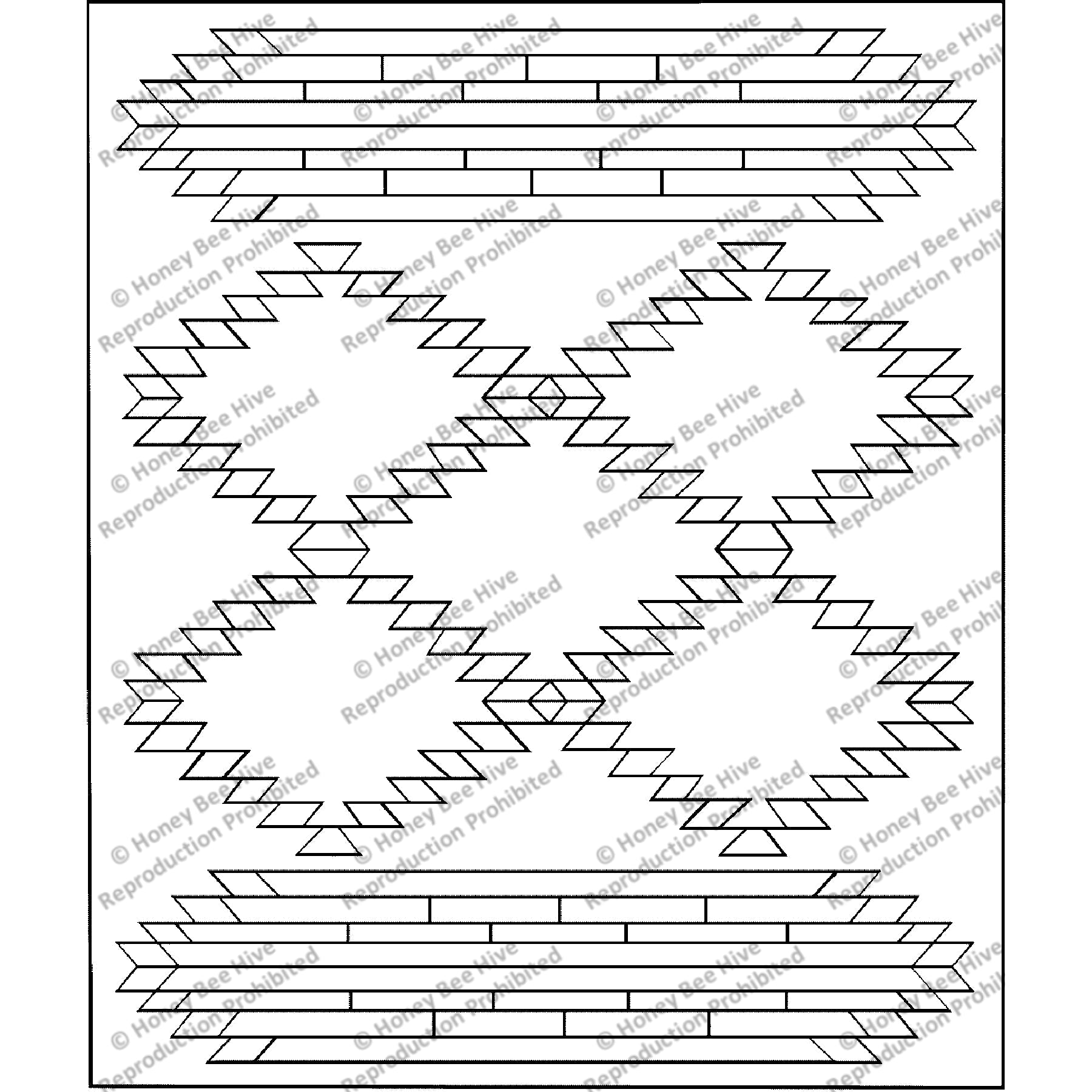 Little Ruins, rug hooking pattern