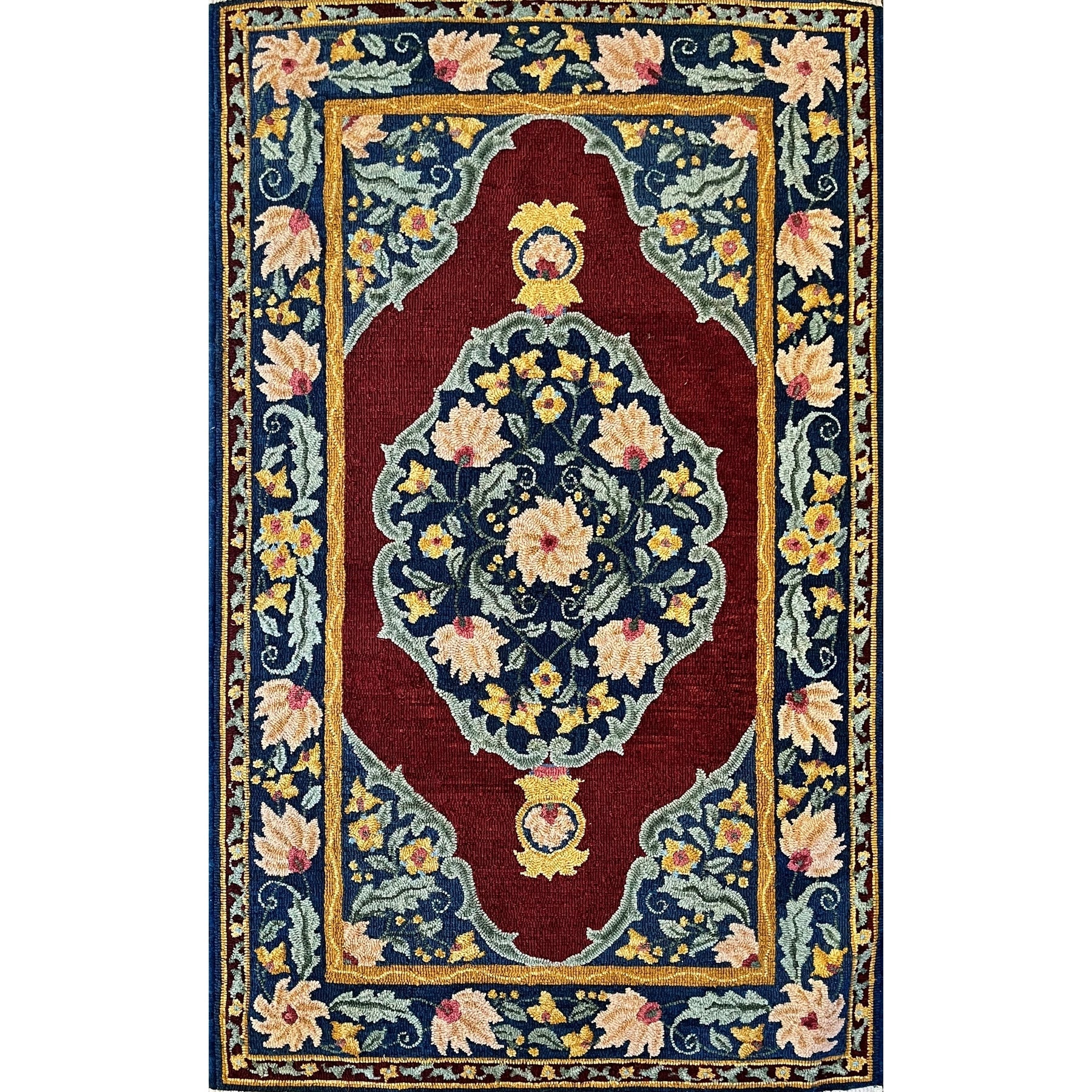 Gem Of Persia, rug hooked by Catherine Lockwood
