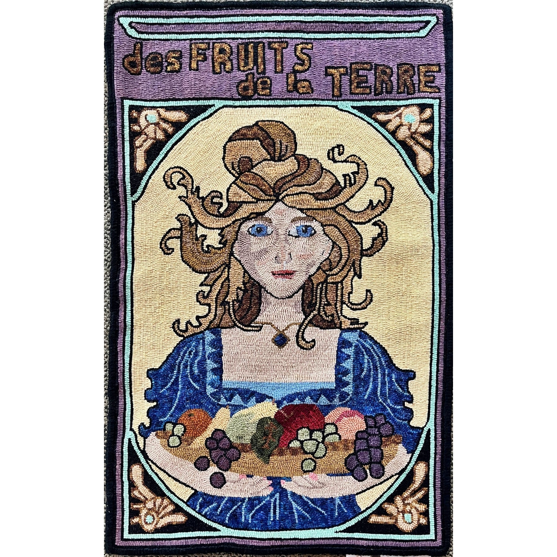 Fruits Of The Earth, rug hooked by Jo Turner