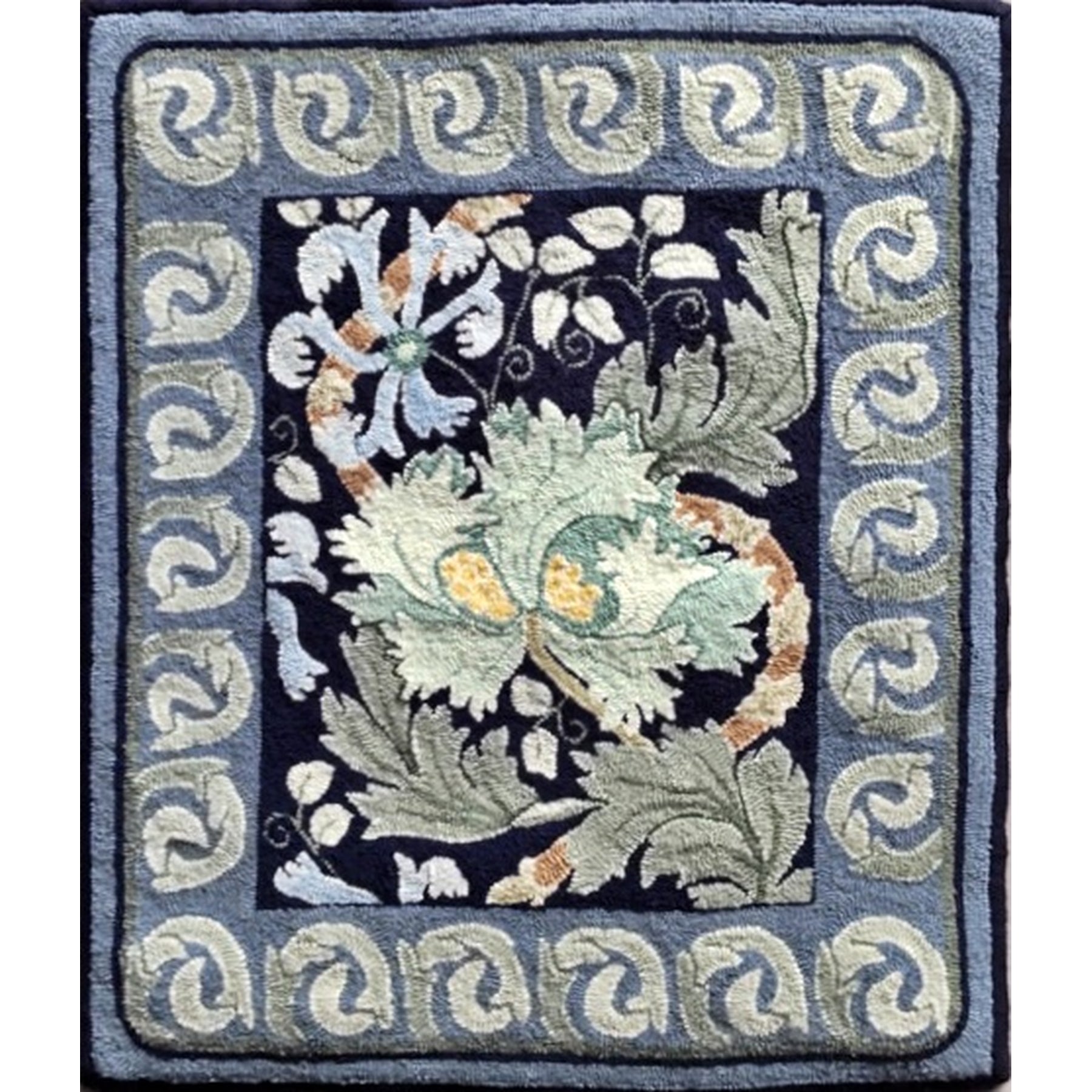 William Morris, rug hooked by Chizuko Hayami