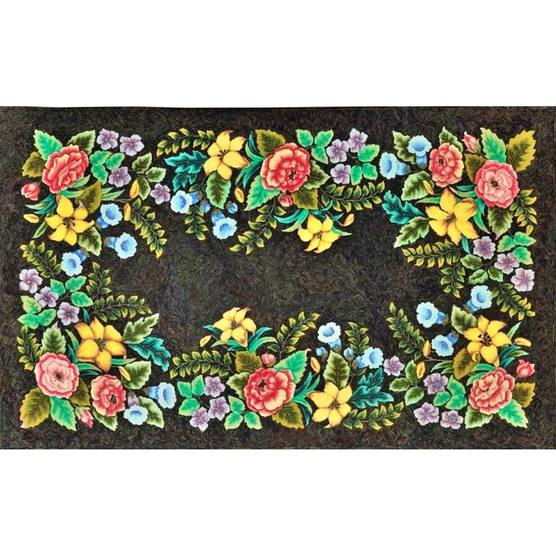 Buckingham, rug hooked by Tricia Miller