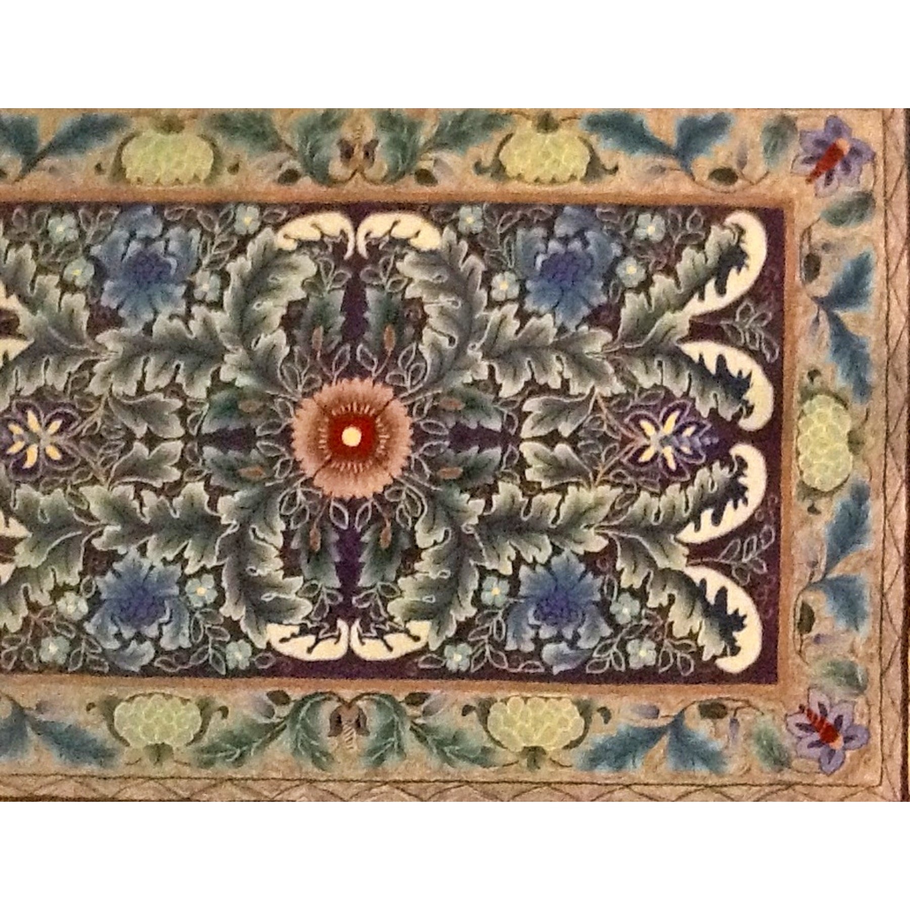 Masterful Morris, rug hooked by Chizuko Hayami