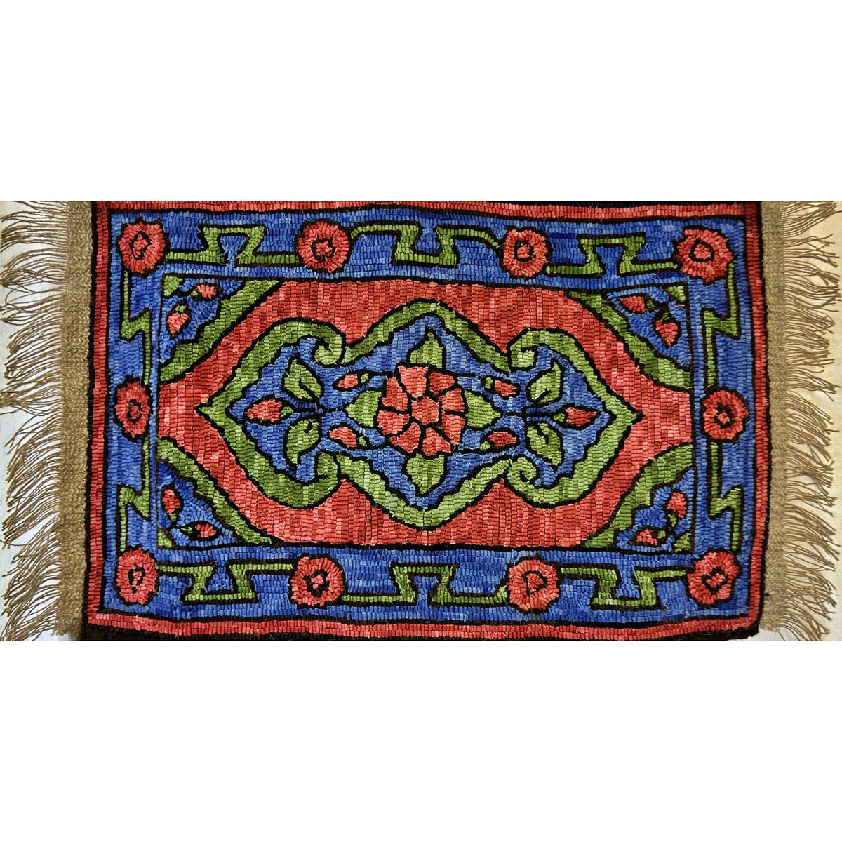 Meshed, rug hooked by Sheri Matz