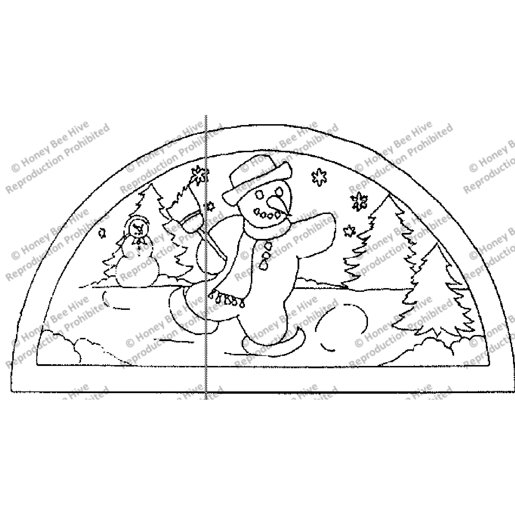 Winter Magic, rug hooking pattern