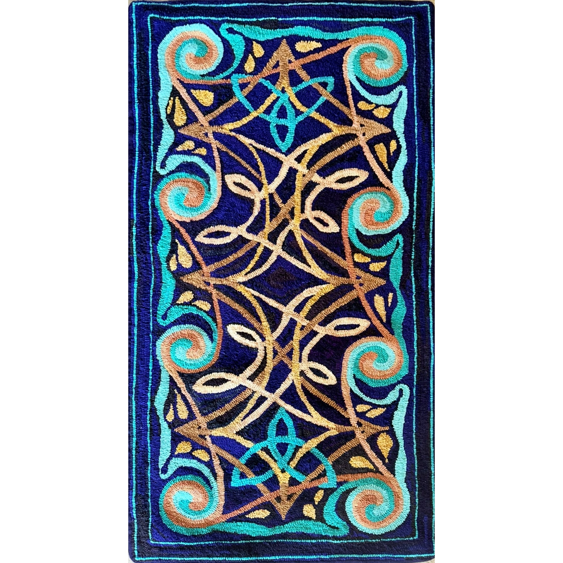 Eternal Love, rug hooked by Barbara Legare