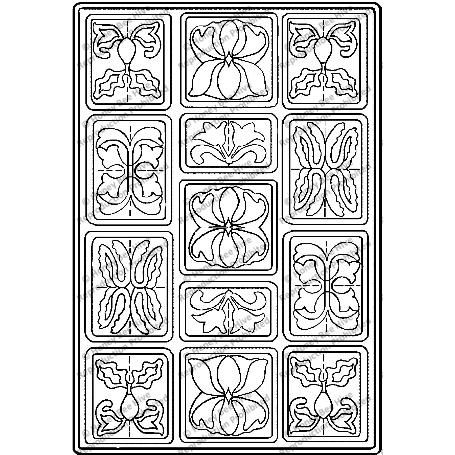 Erie Beadwork, rug hooking pattern