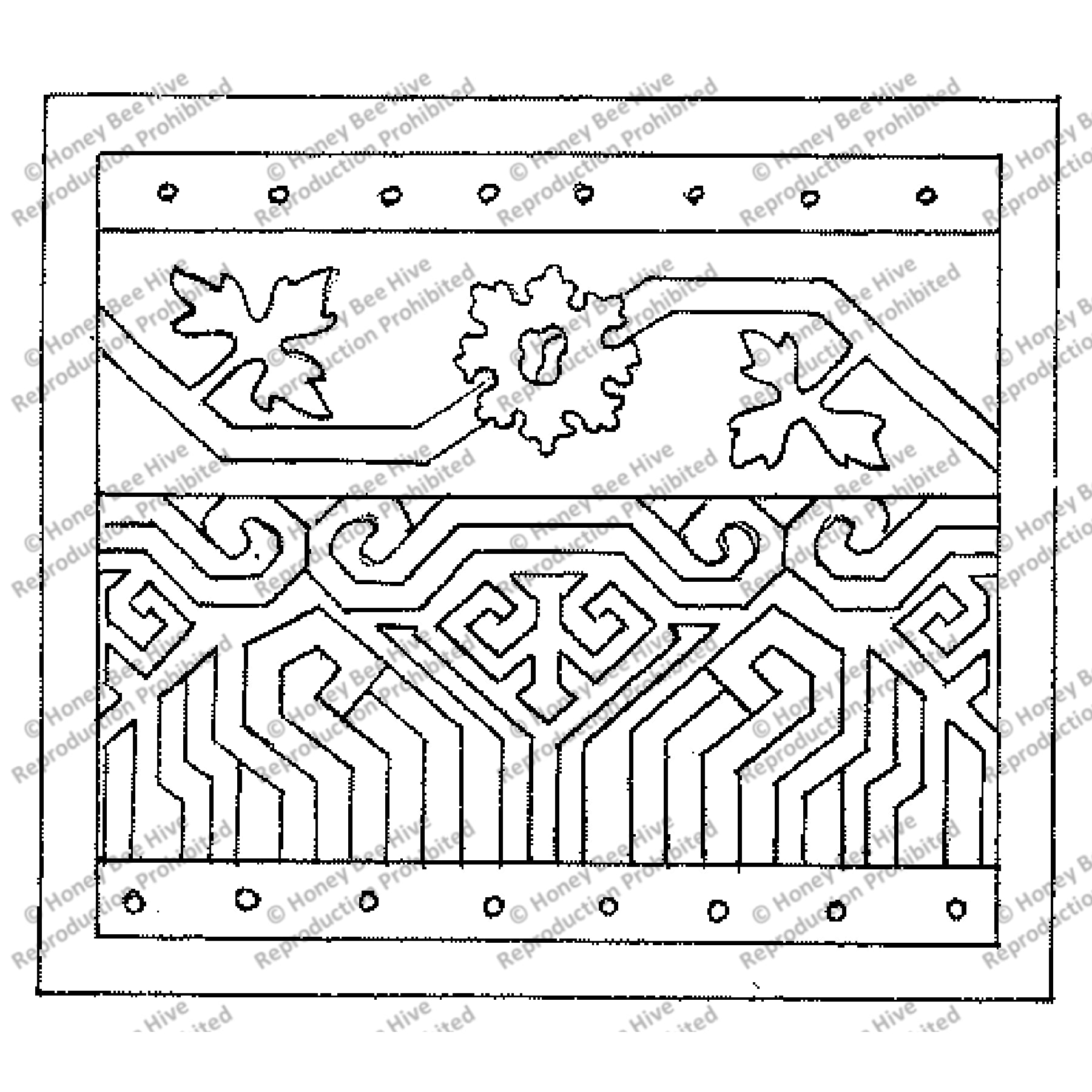Samarkand (Small), rug hooking pattern