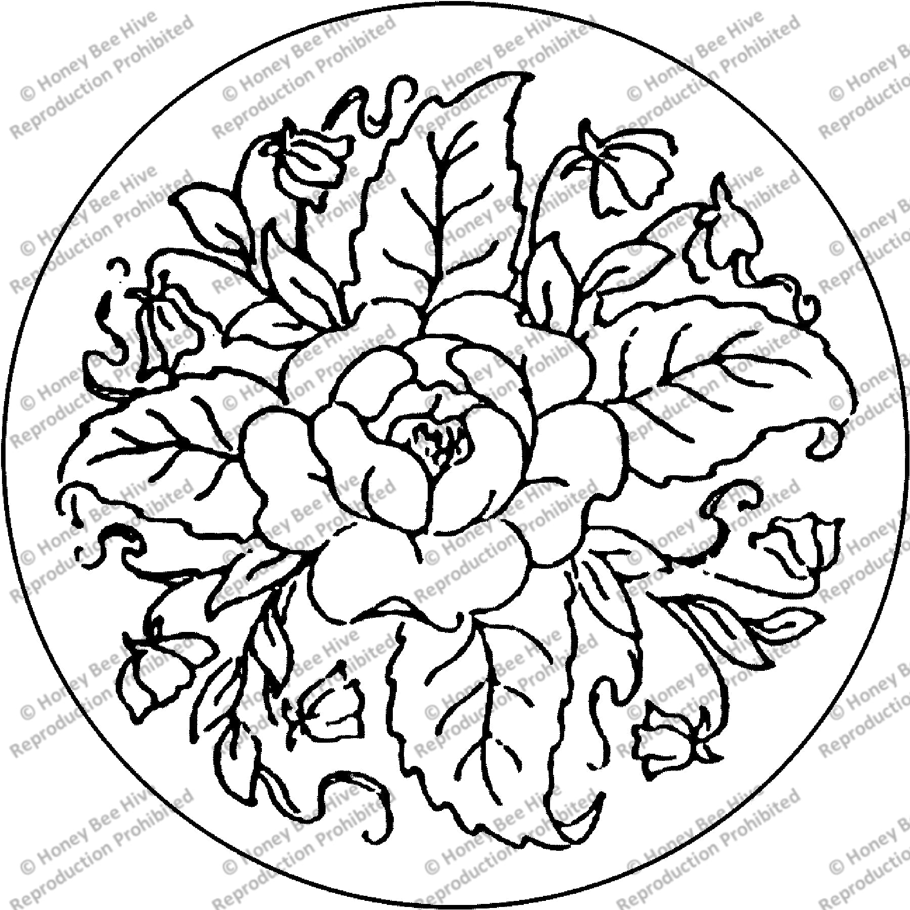 Ruthie Rose, rug hooking pattern