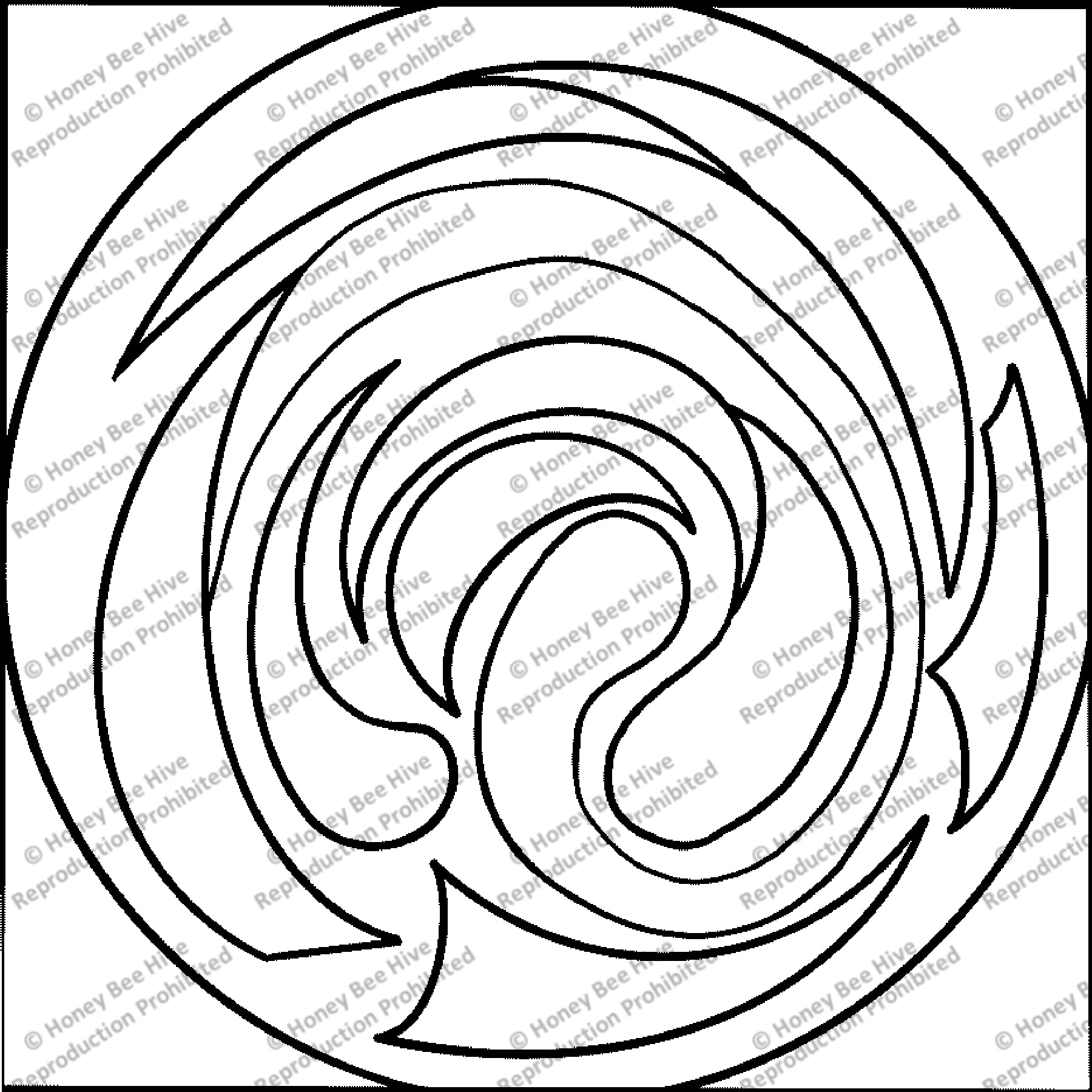 Modern Marble, rug hooking pattern