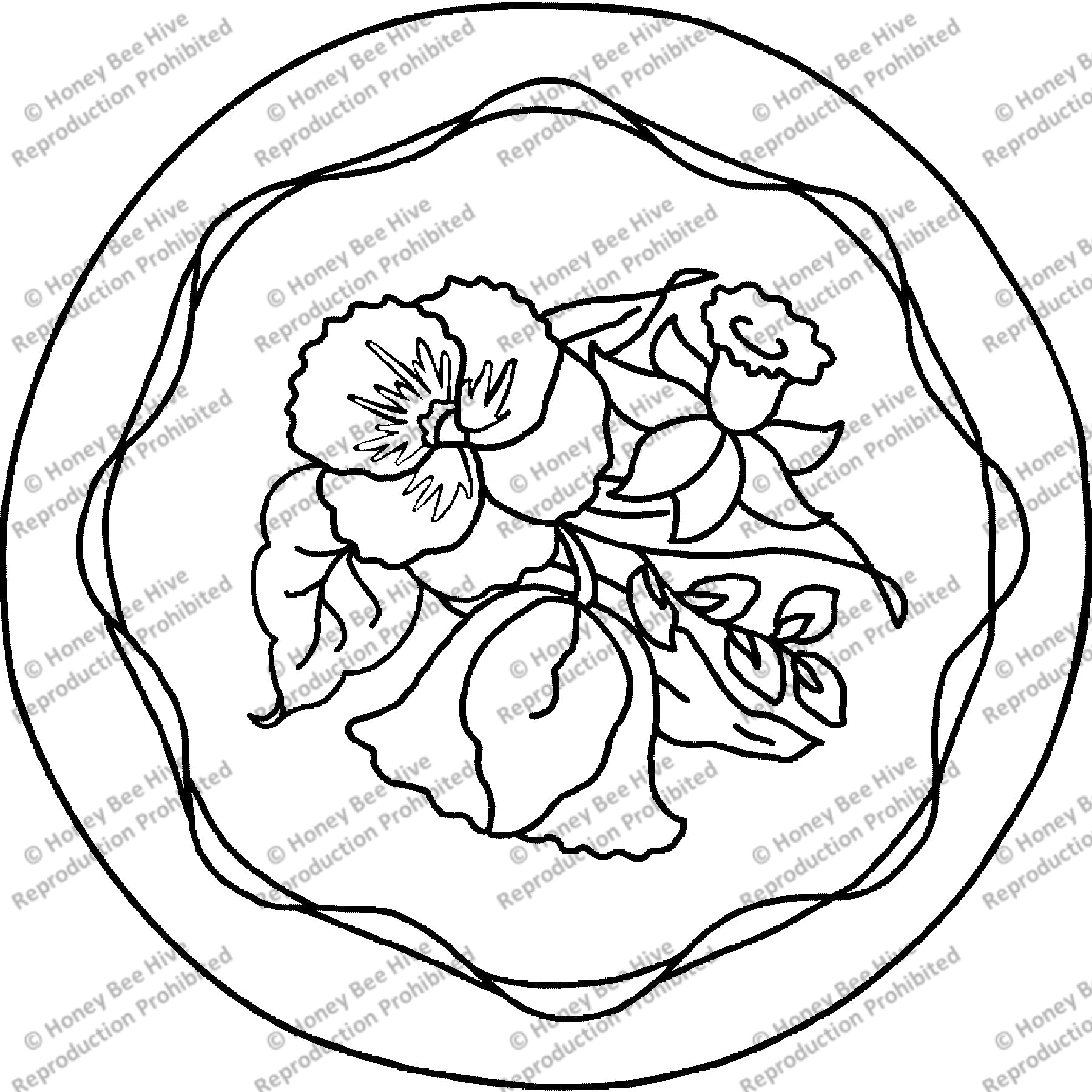 Early Spring, rug hooking pattern