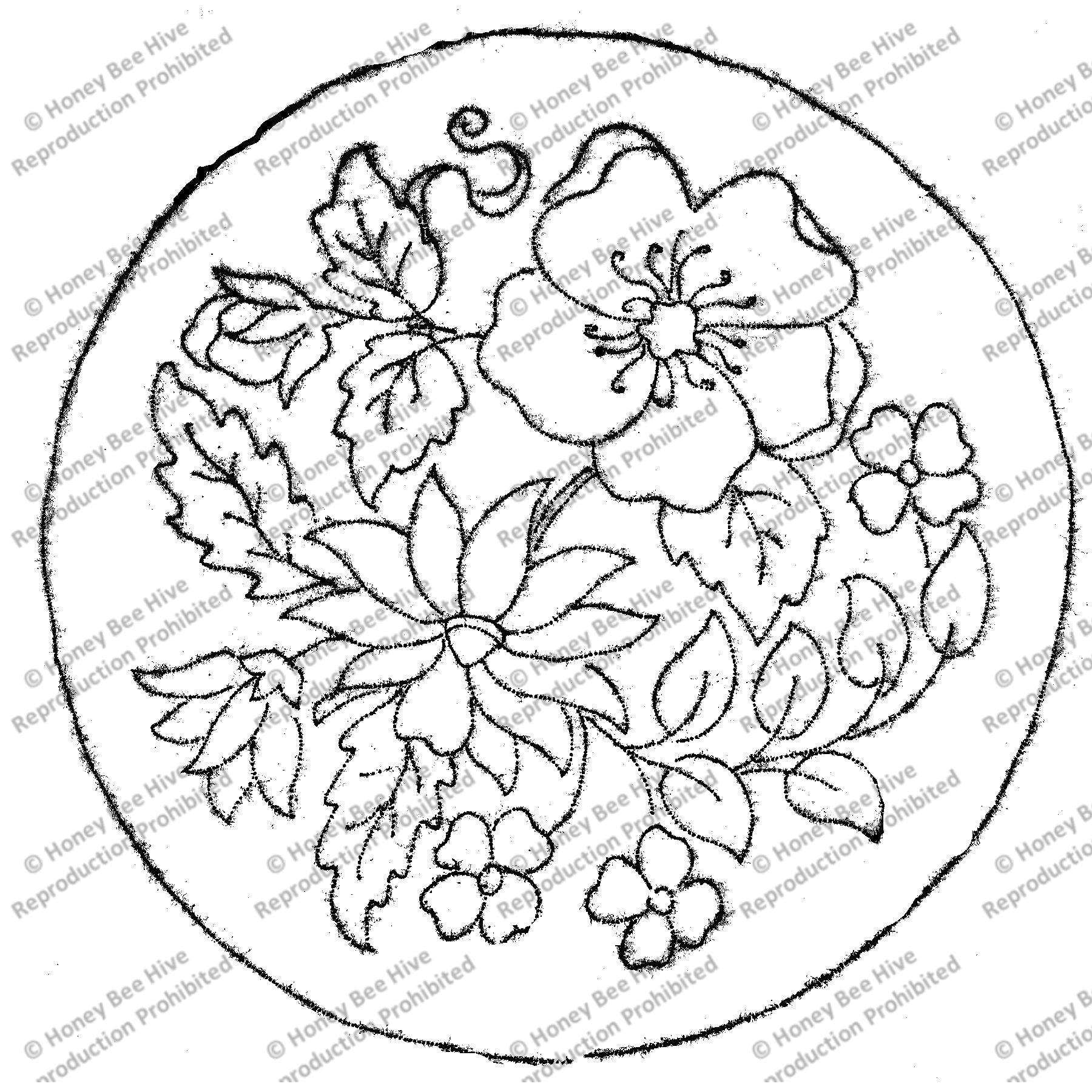 Sarah Center, rug hooking pattern