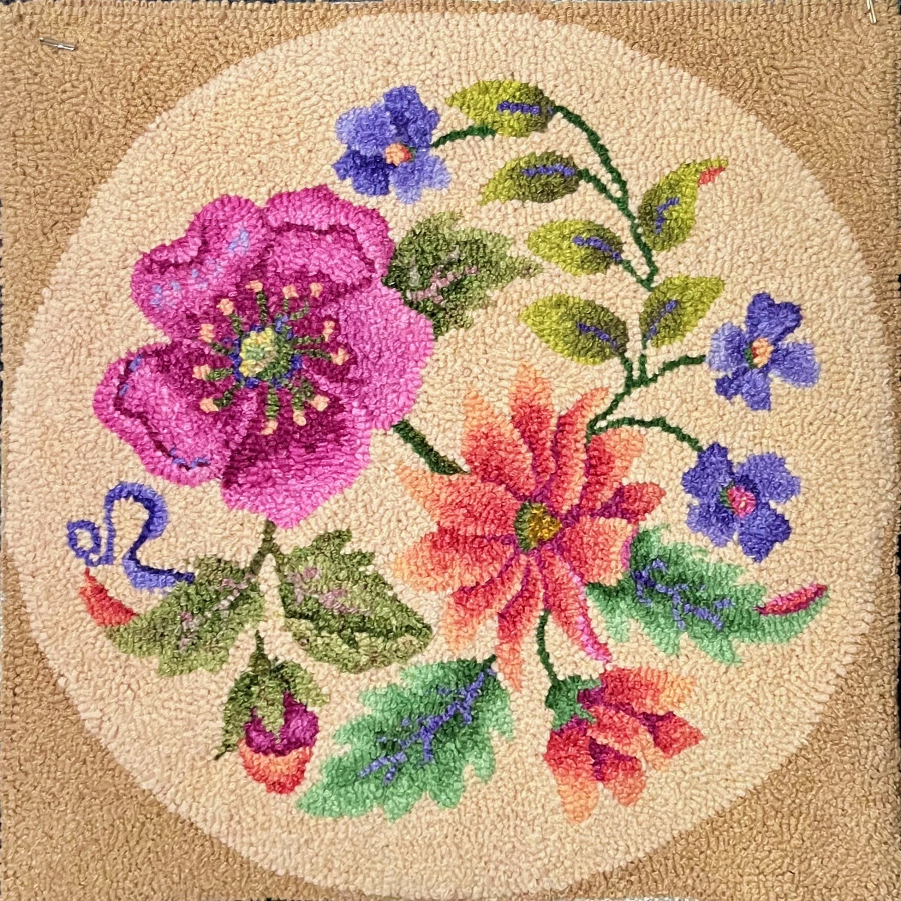 Sarah Center, rug hooked by Vivily Powers