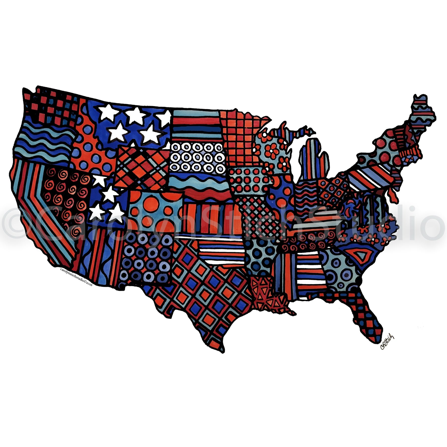 American Quilt, rug hooking pattern