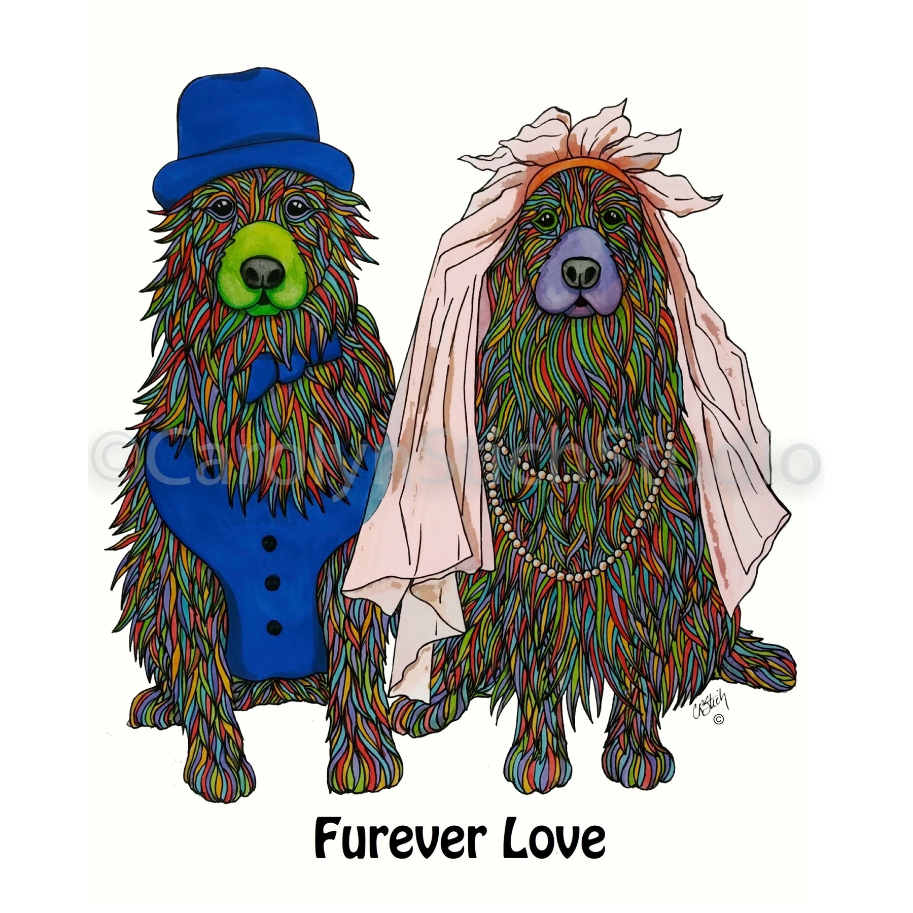 Furever Love, rug hooking pattern