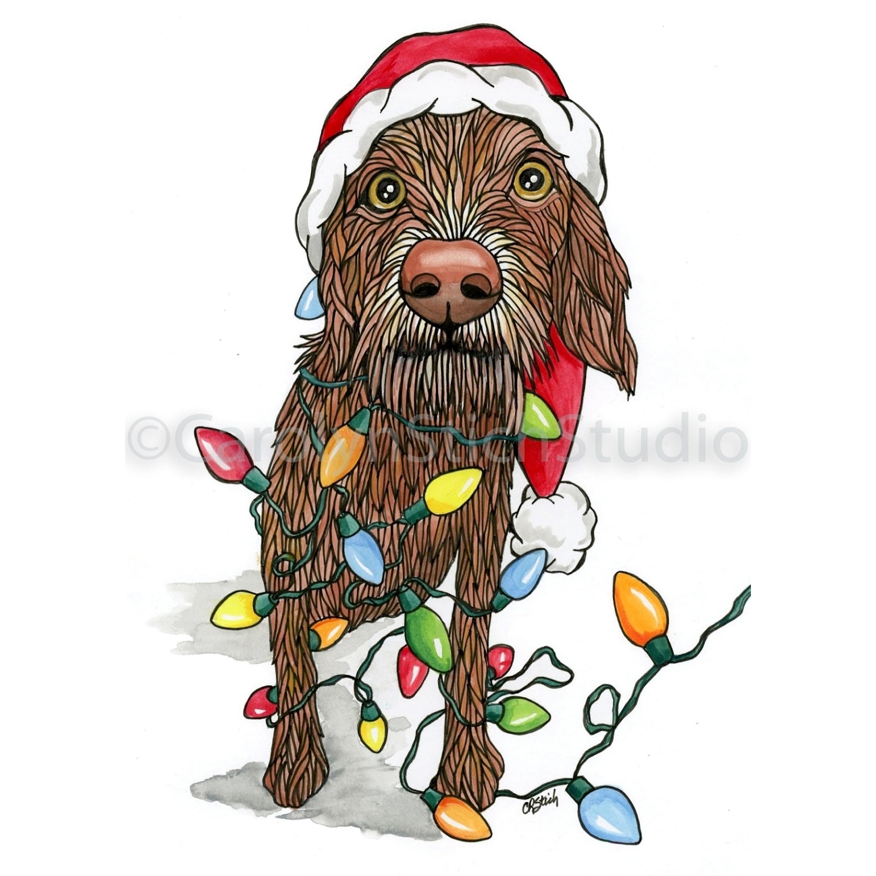 Holiday Help, rug hooking pattern