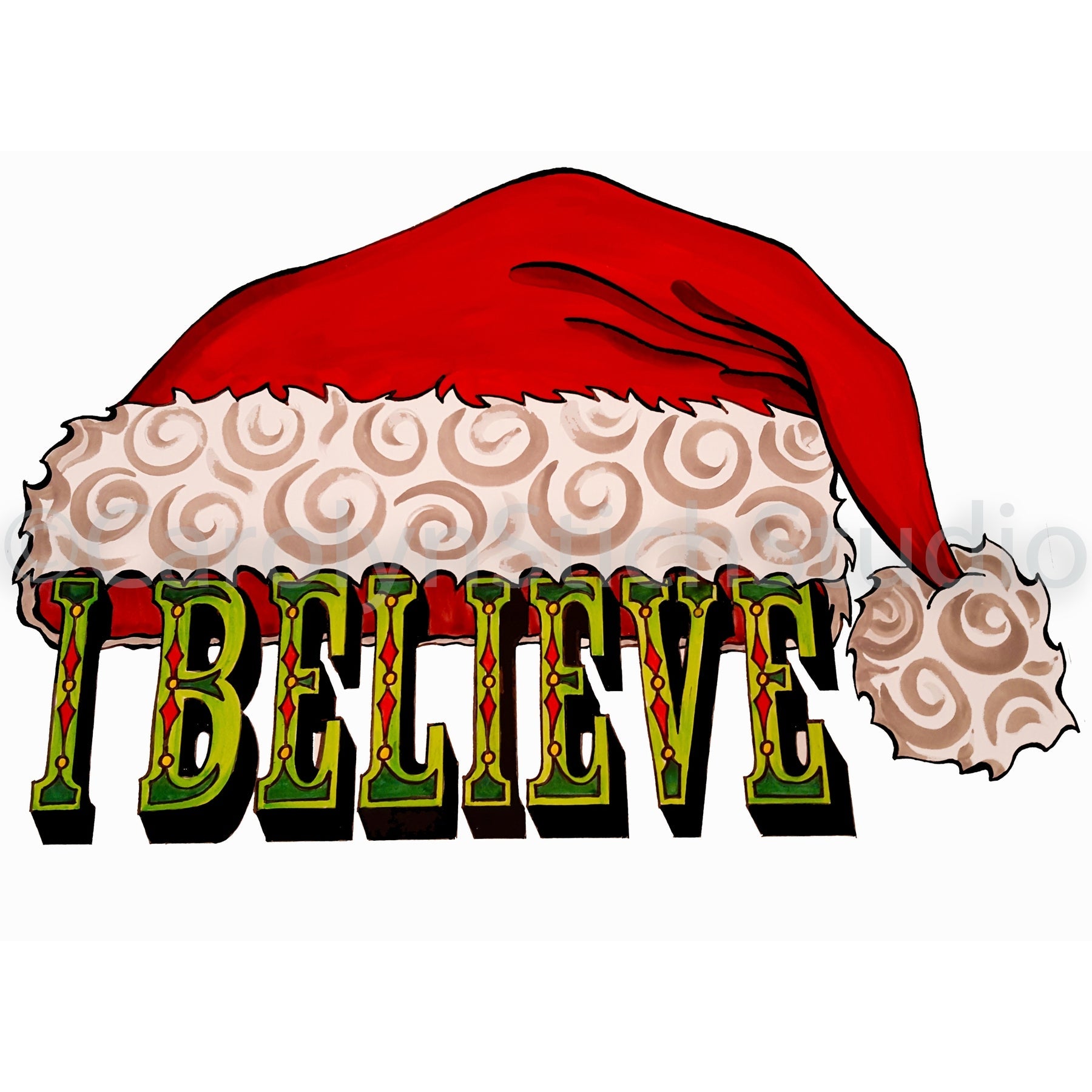 I Believe, rug hooking pattern