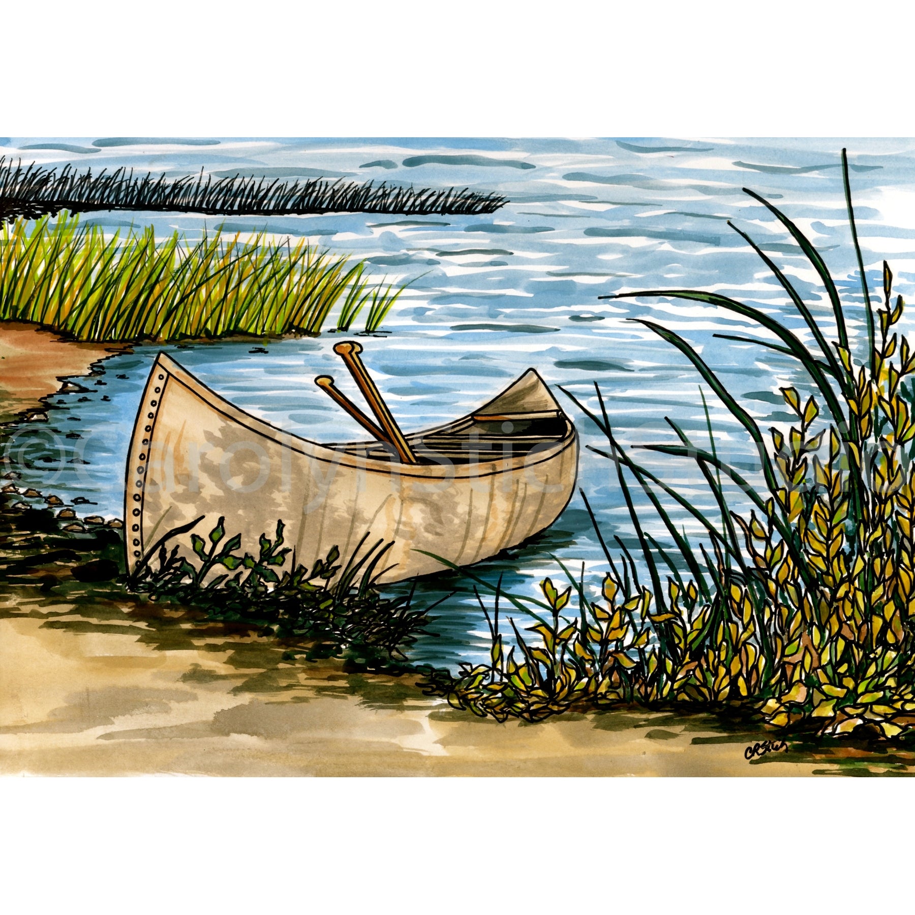 Serenity, rug hooking pattern