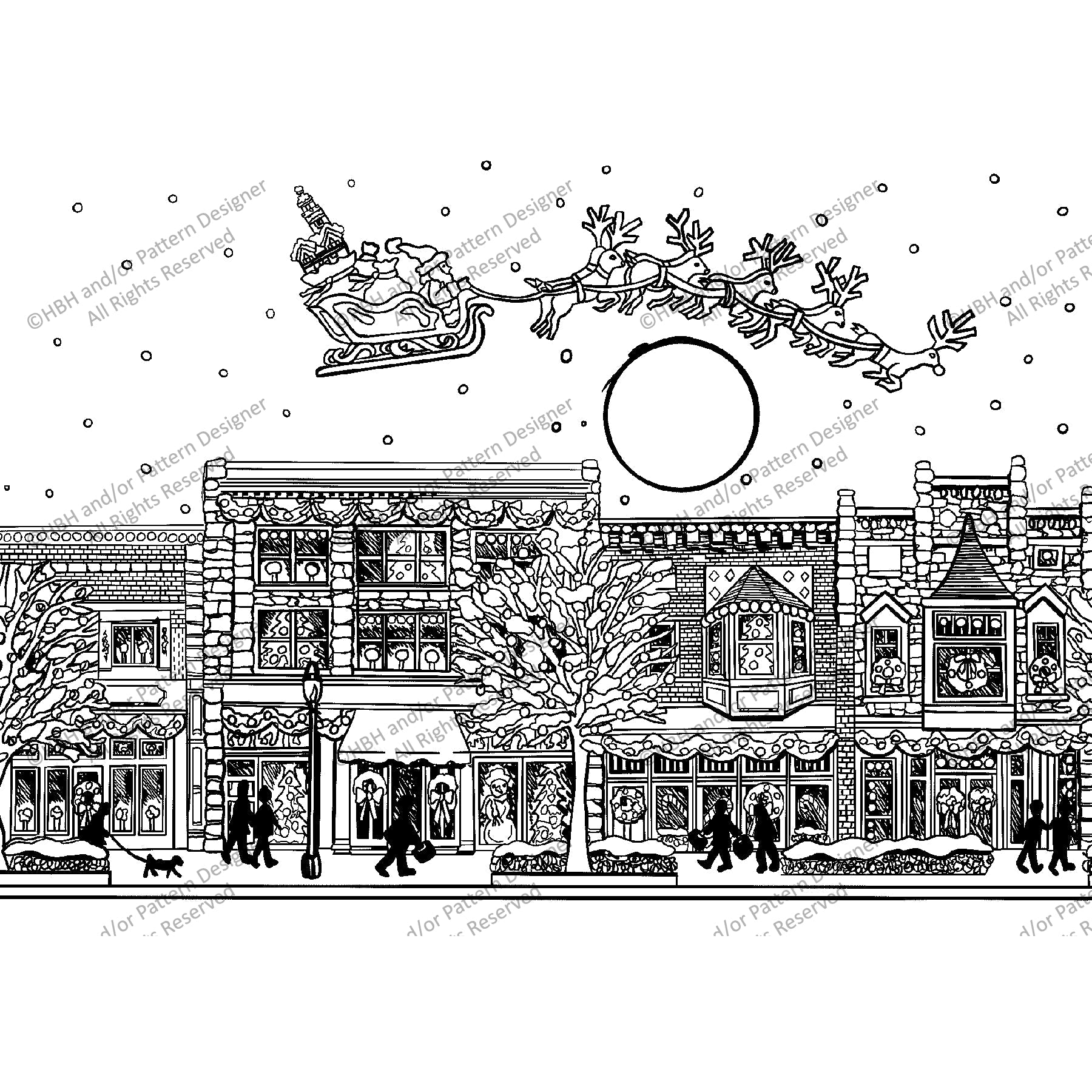 Simple Pleasures, rug hooking pattern