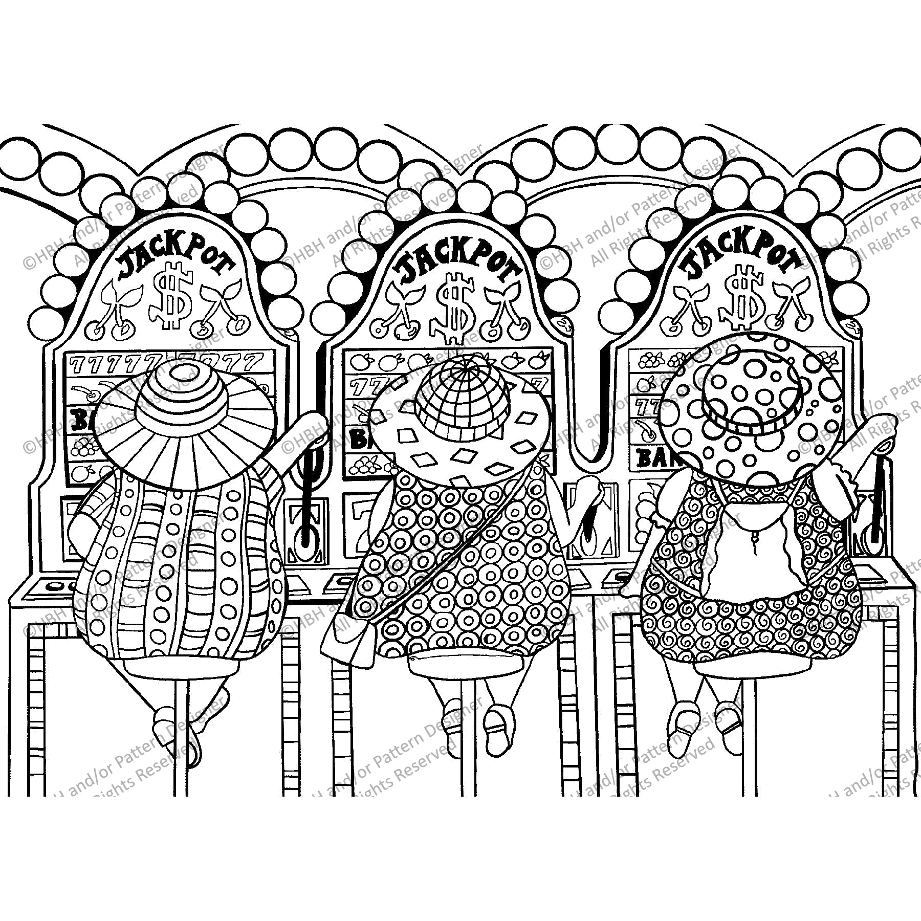 The Girls Making Big Money, rug hooking pattern