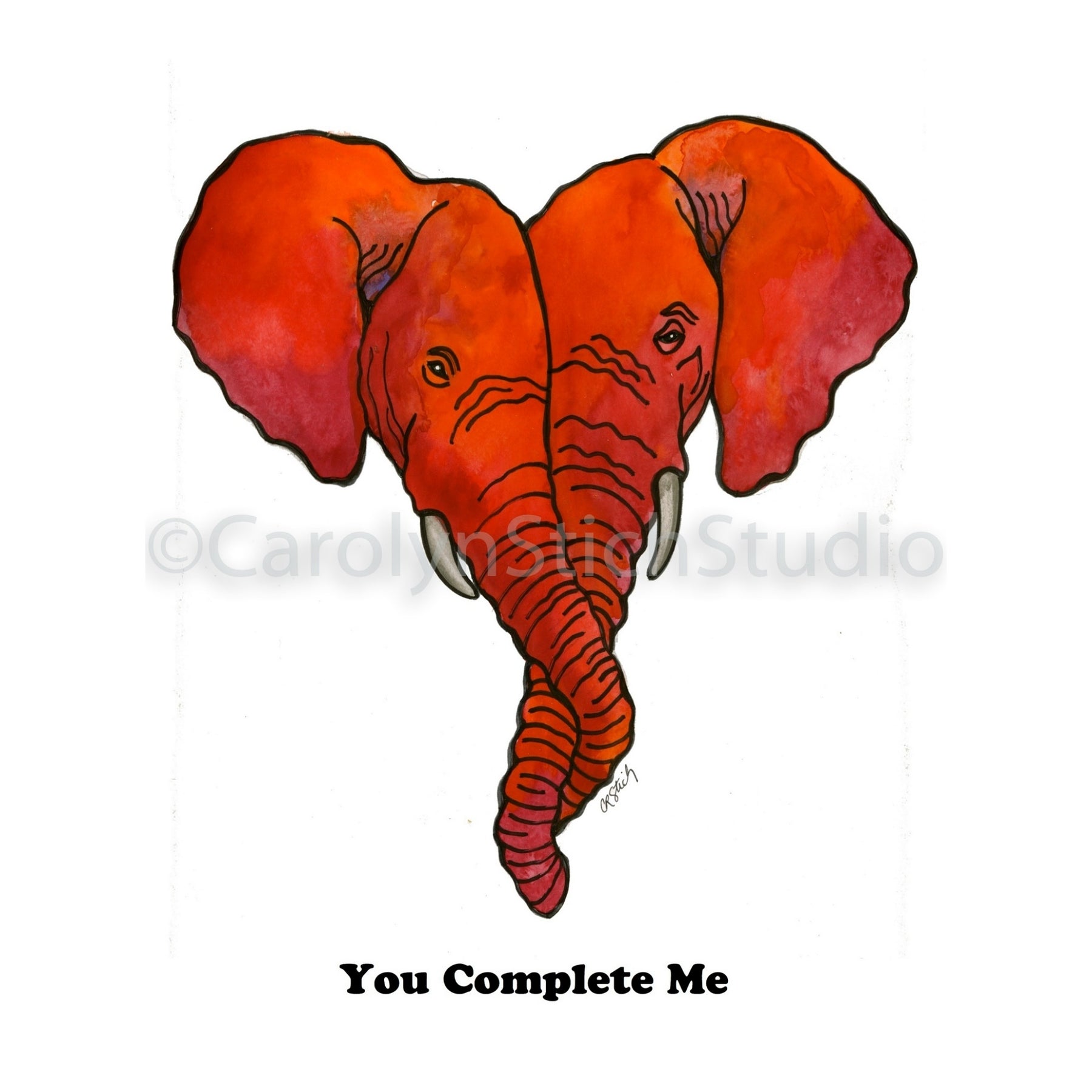 You Complete Me, rug hooking pattern