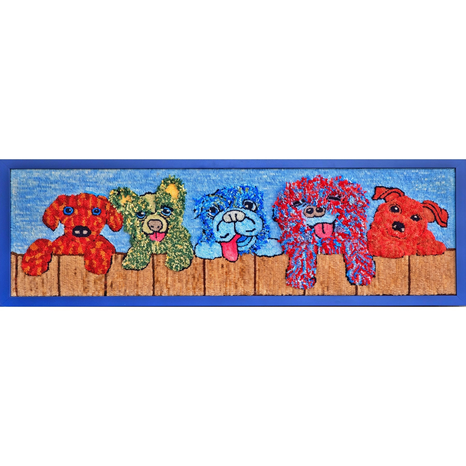 Smiles, rug hooked by Lana Roske