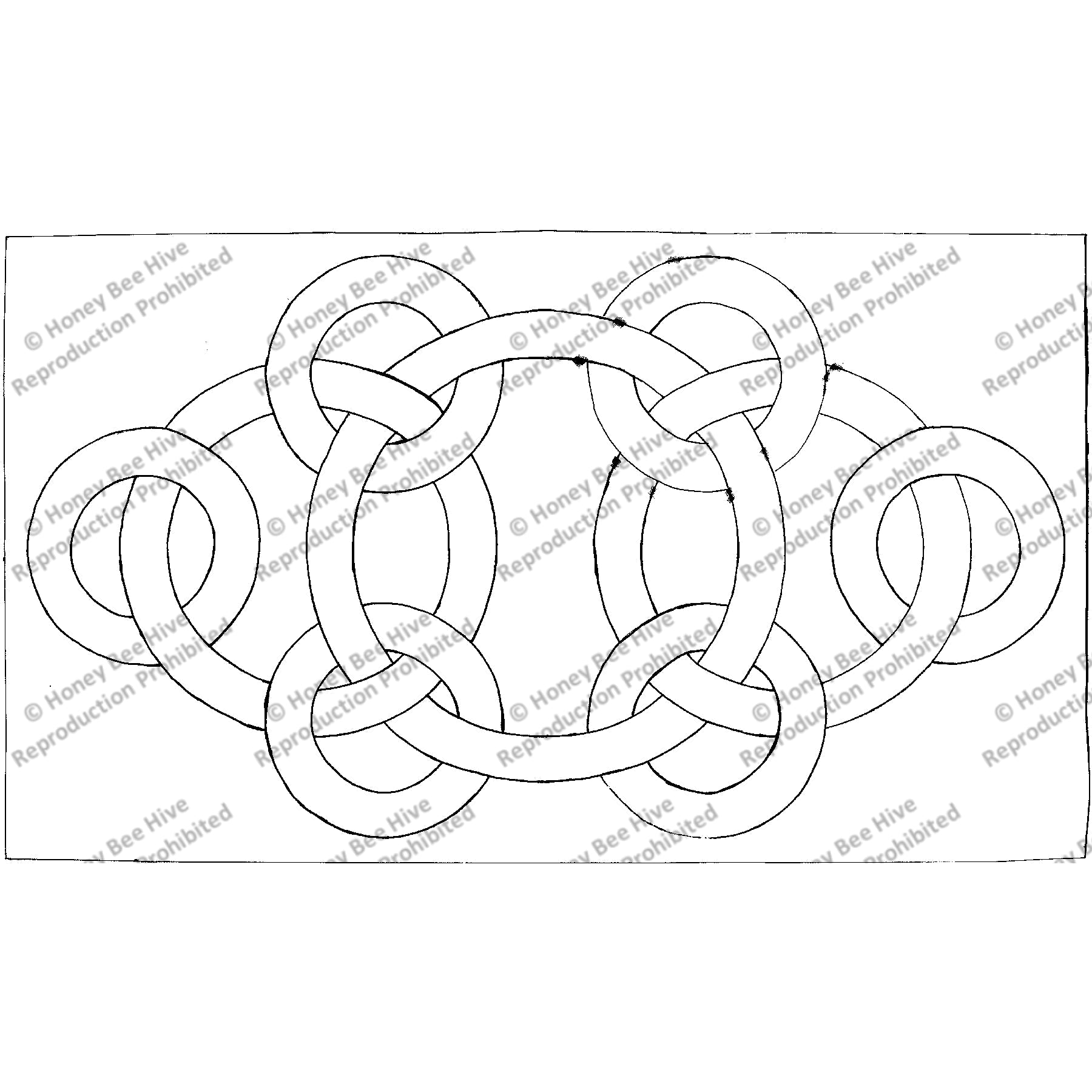 Large Ring a Ling Rug, rug hooking pattern