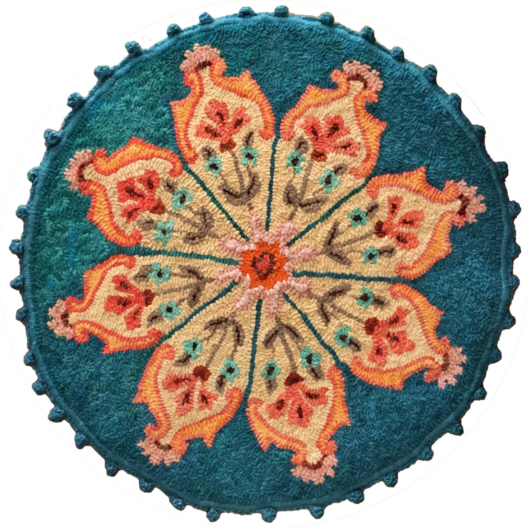 Tabriz, rug hooked by Juliana Kapusta
