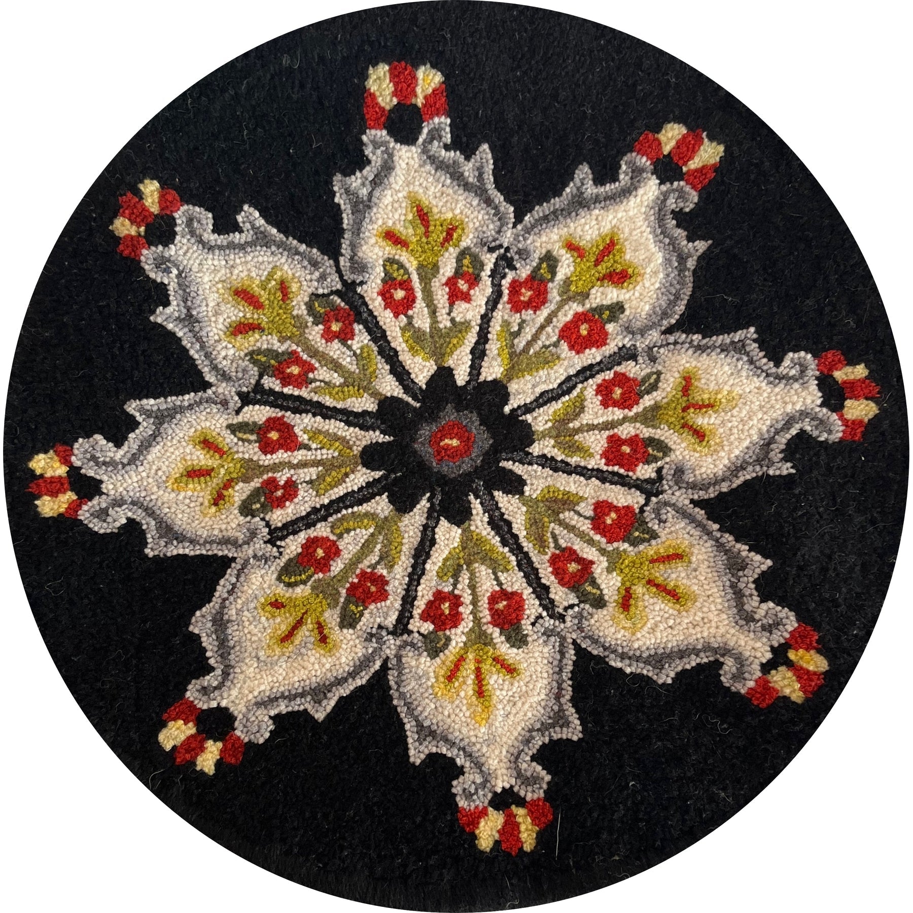 Tabriz, rug hooked by Rita Anderson