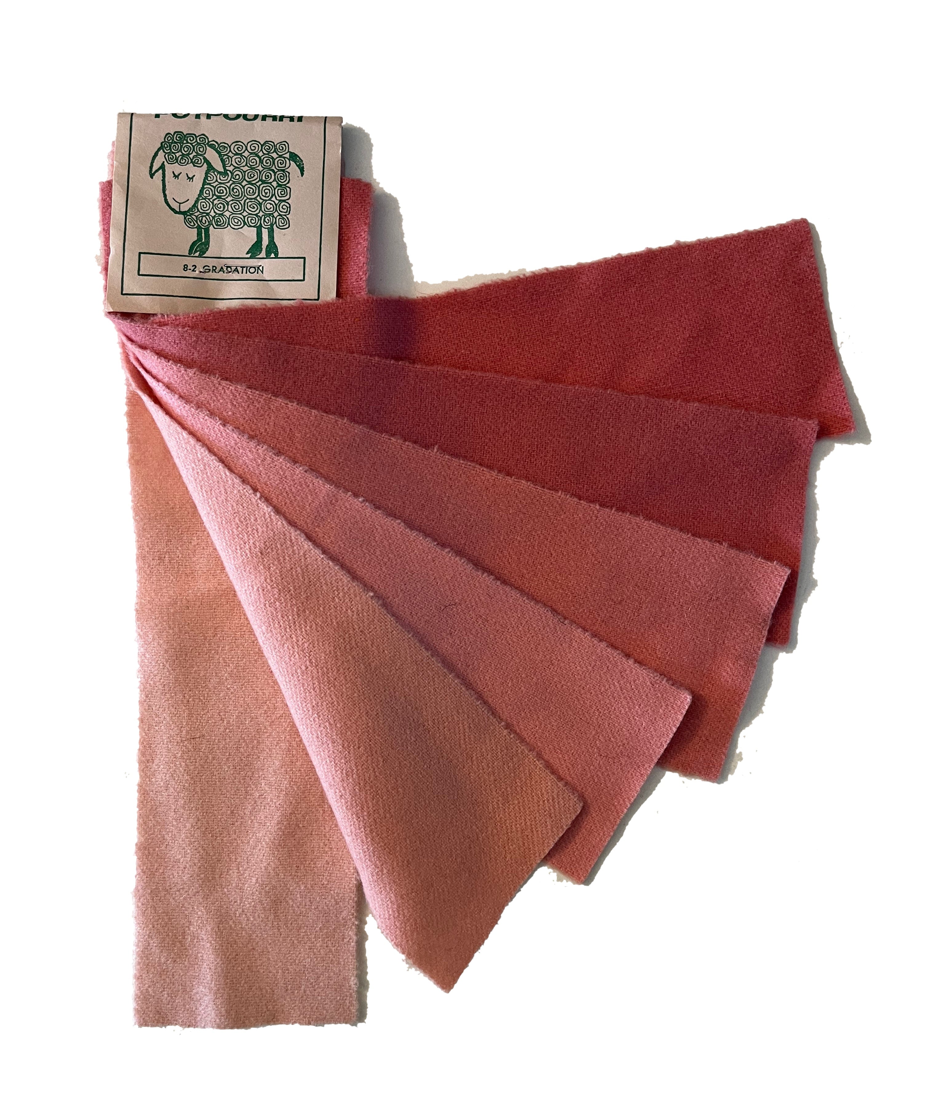 Gradation 6-value Vintage Dorr Mill Swatch for Rug Hooking (8-2)