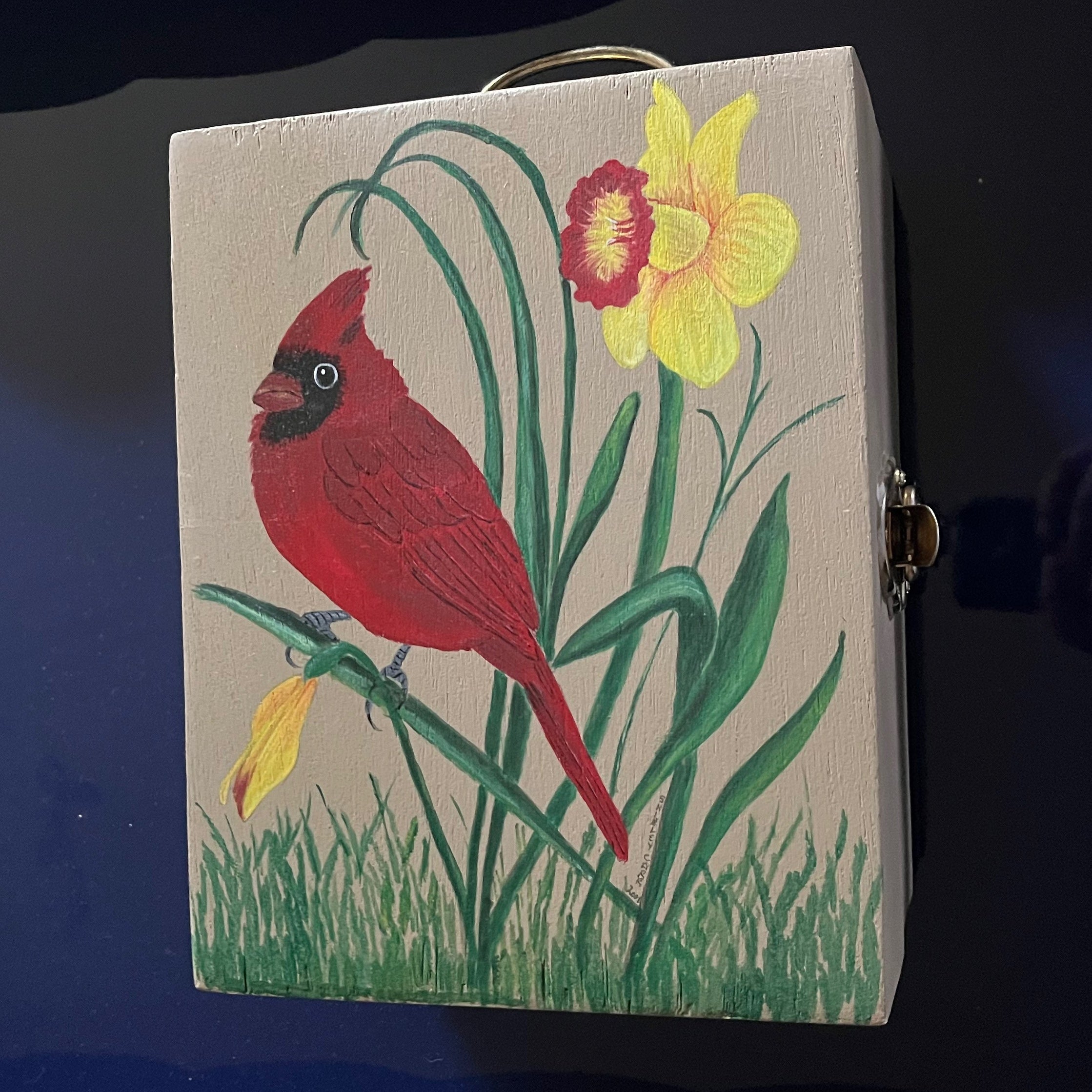 Vintage Used Bliss Model A Fabric Cutter by Fraser with Bird Motif Painted Case