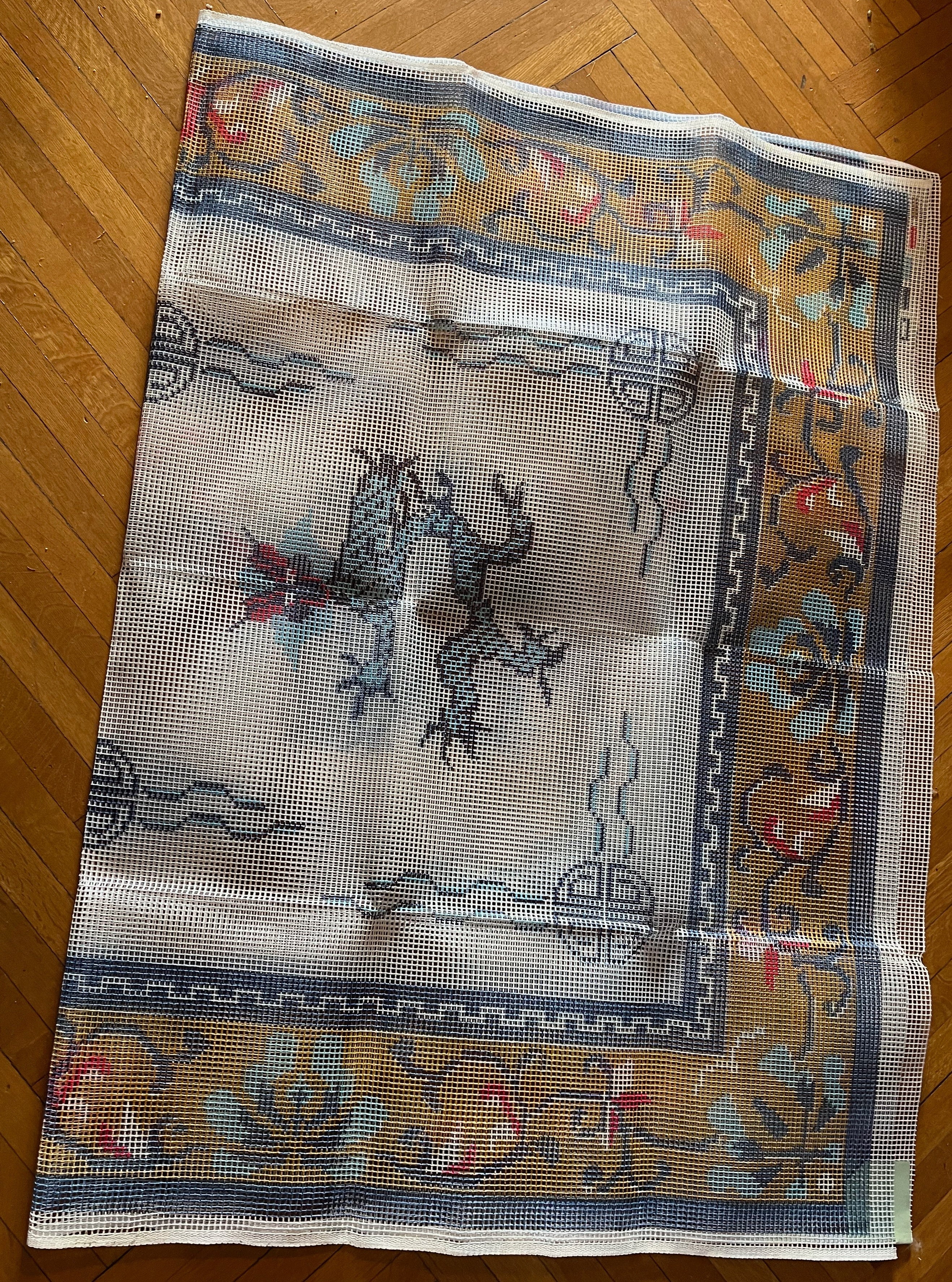 Latch Hooking Stash - Two Patterns & Yarn