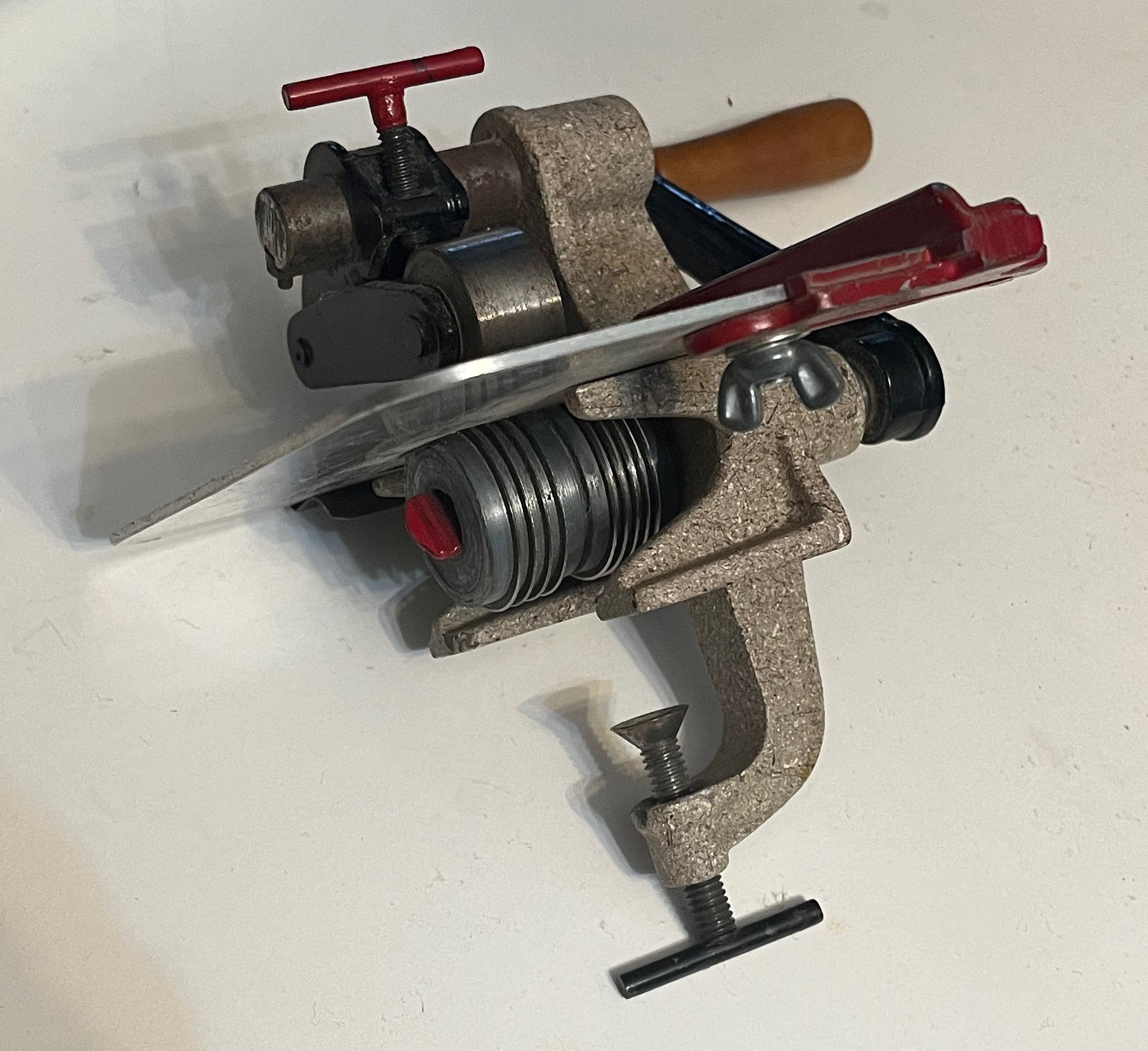 Vintage Used Rigby Cloth Stripping Machine with Two Cutter Heads