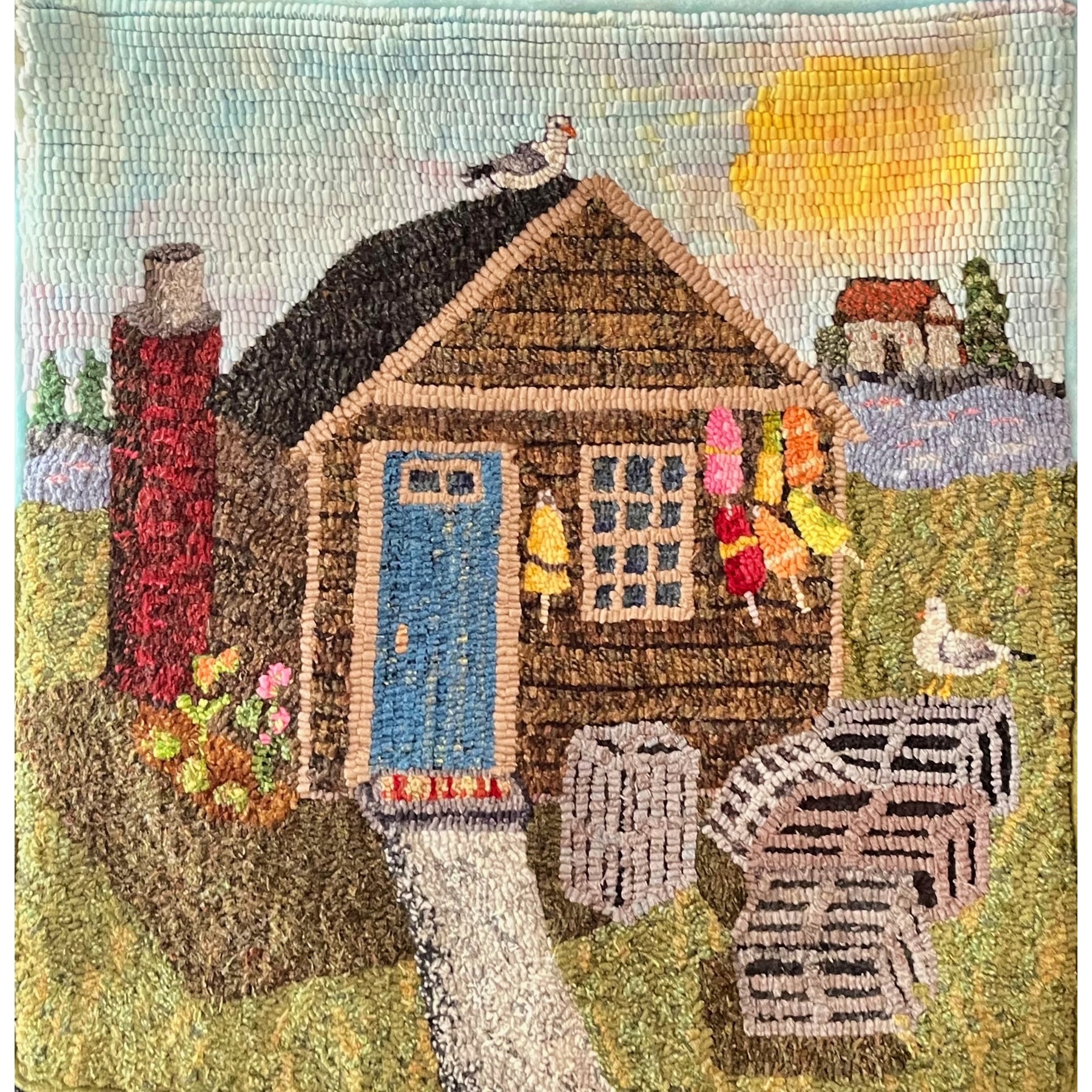 Rockport, rug hooked by Janet Starr
