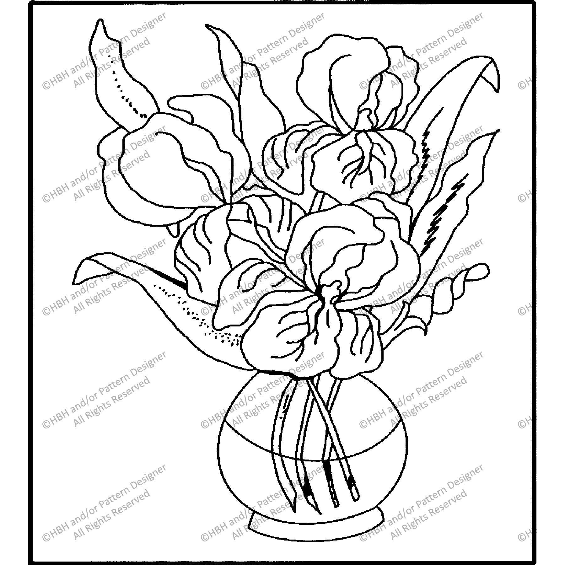 Frangrance (adaptation), rug hooking pattern