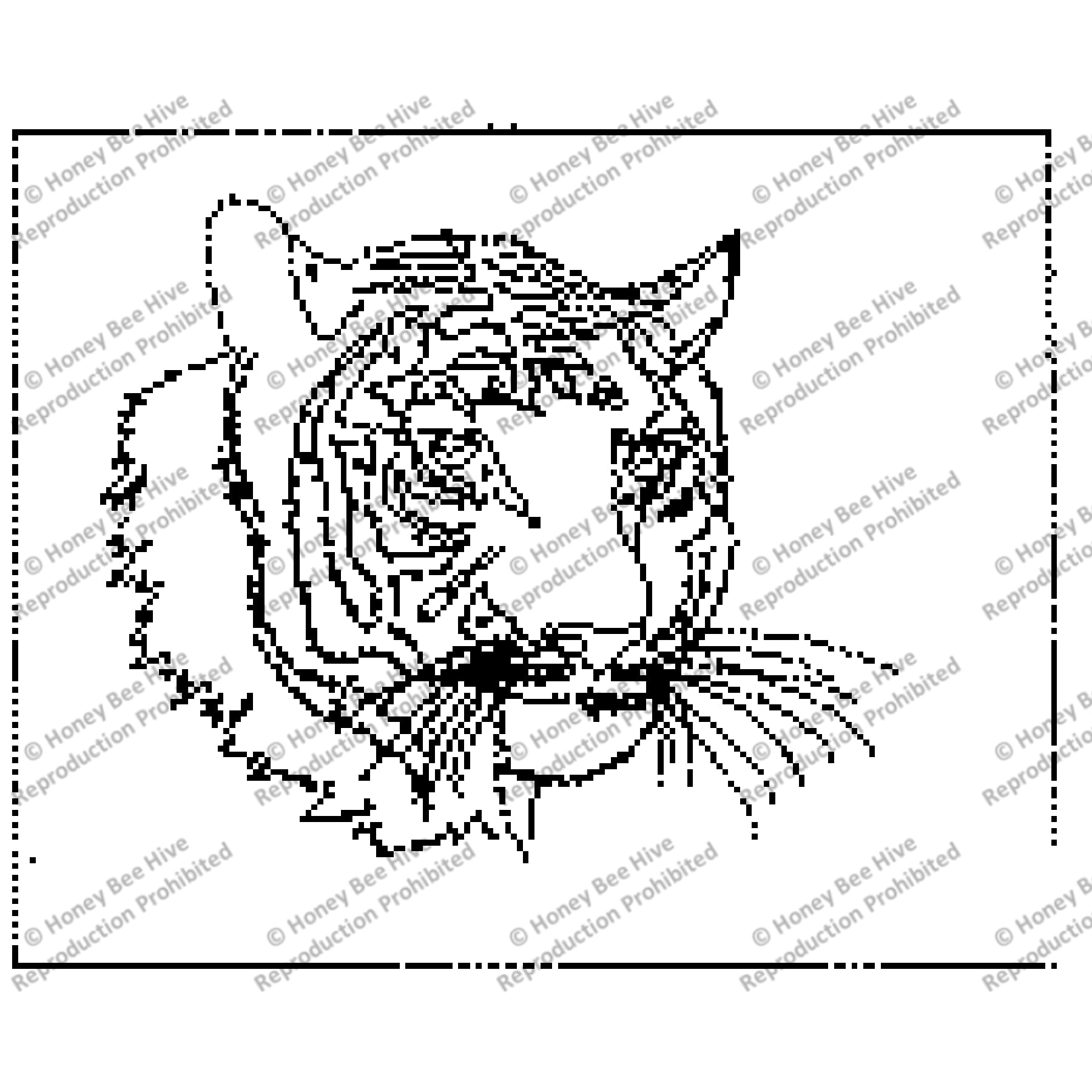 Tiger - Tiger, rug hooking pattern