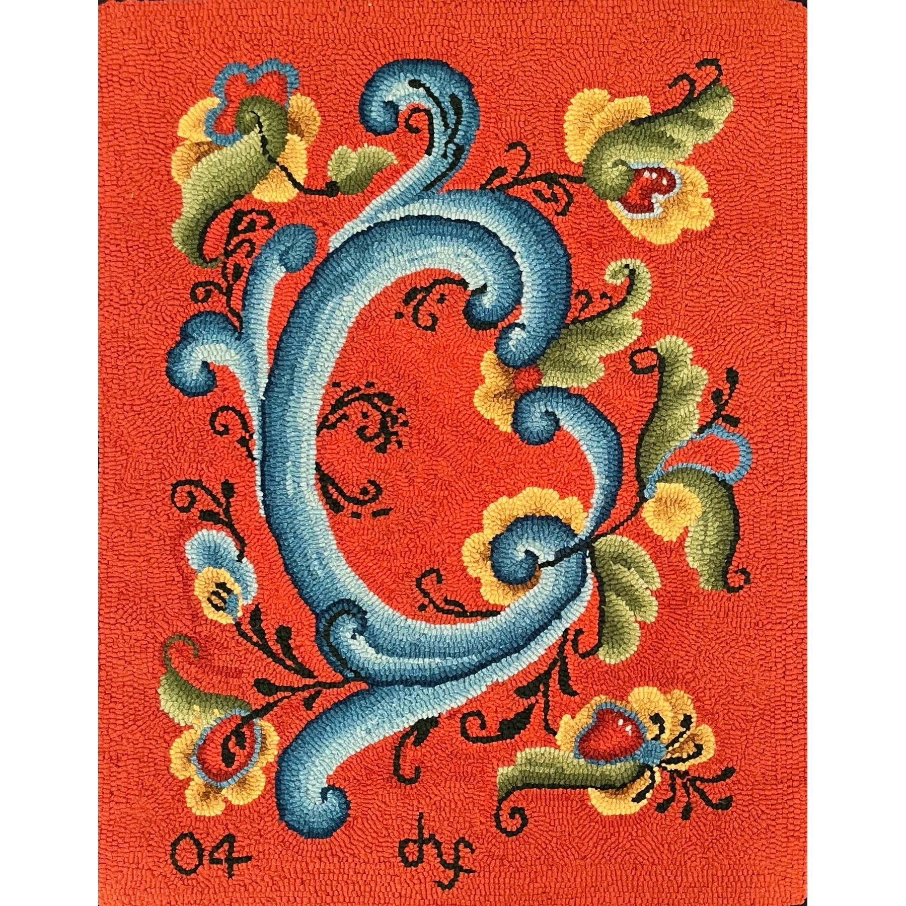 Inga, rug hooked by Diana Foltz