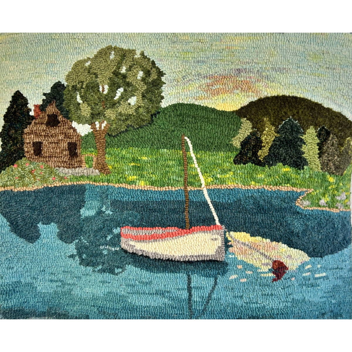 Daybreak, rug hooked by Susan Kleidon