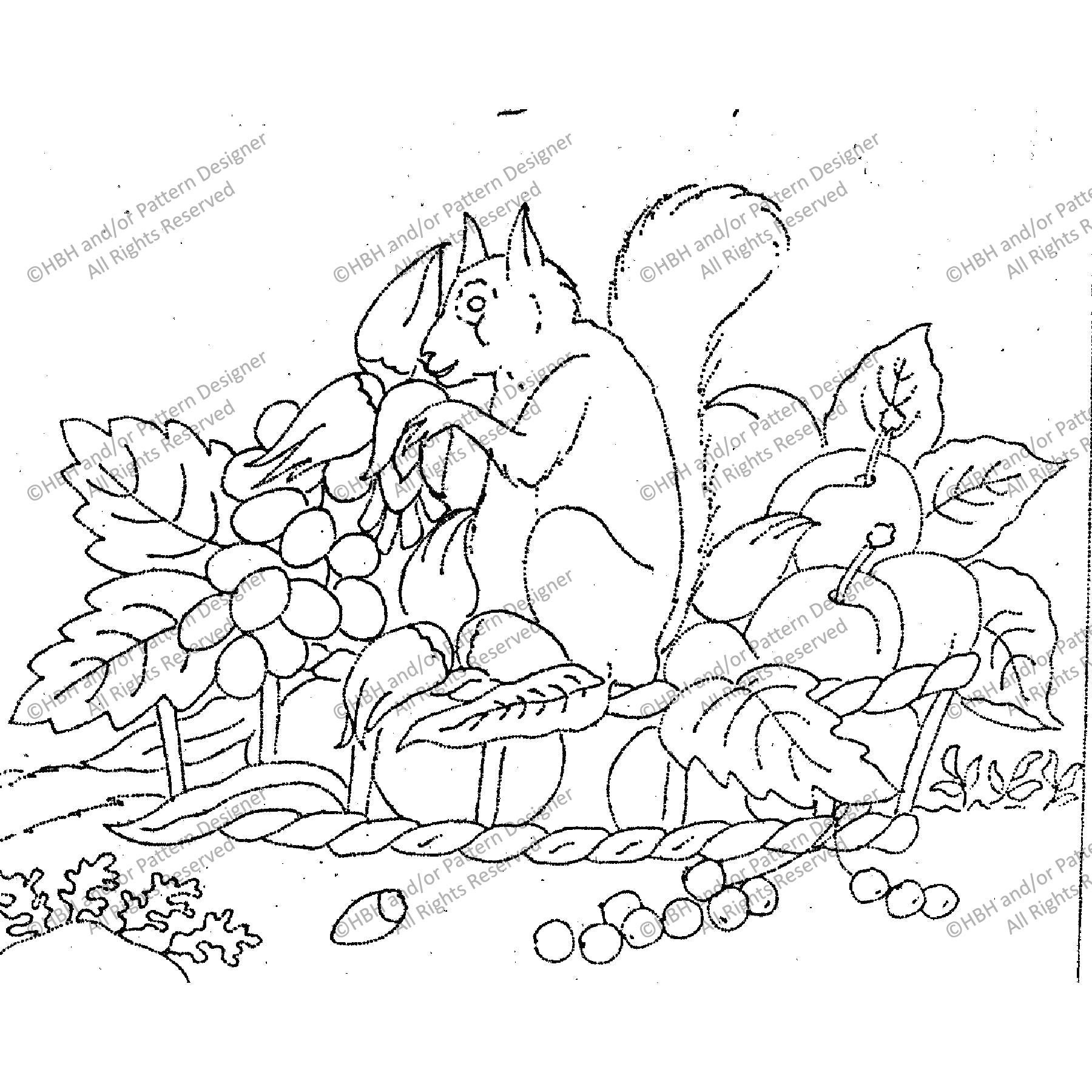 19th Century Still Life, rug hooking pattern