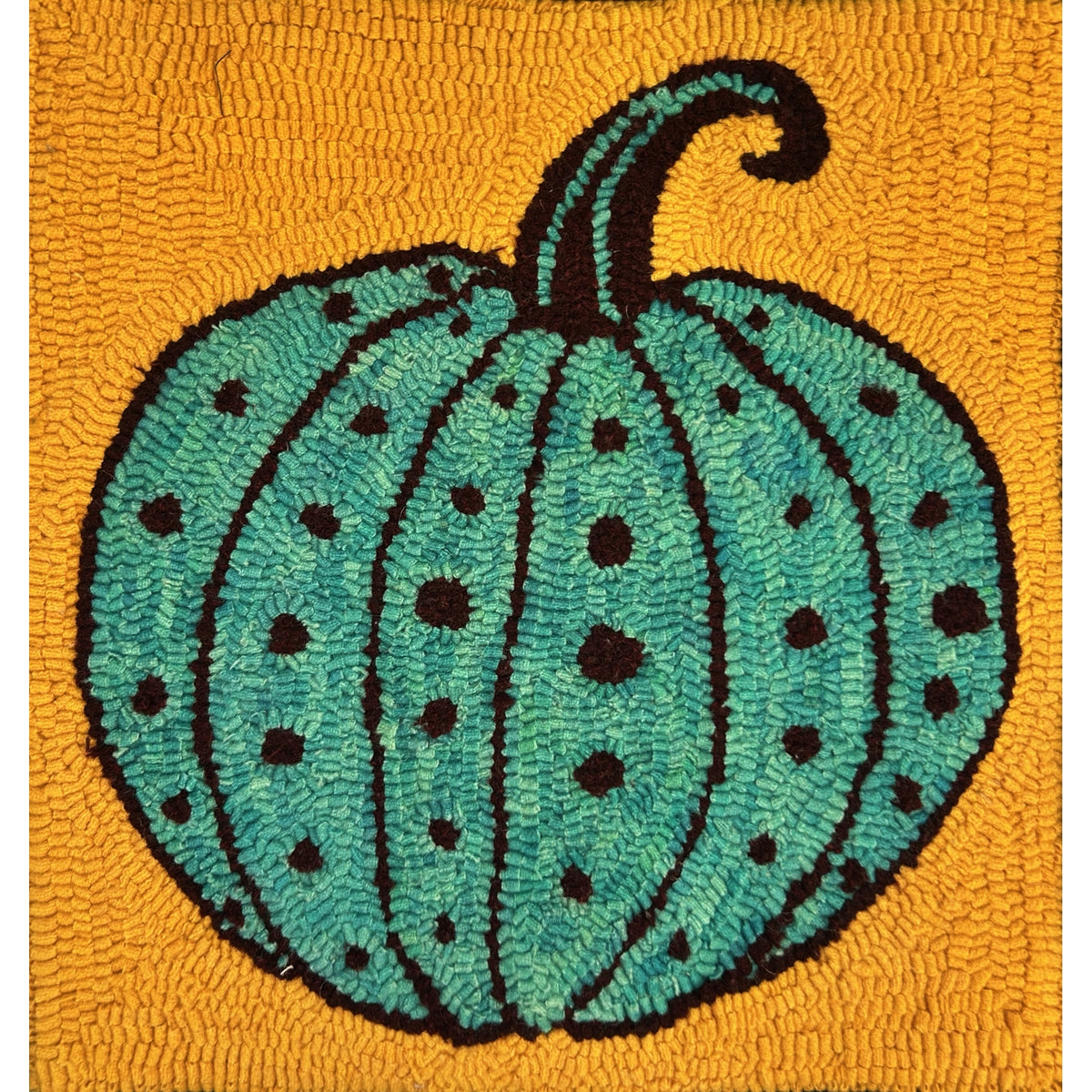 Halloween, rug hooked by Melissa Pattacini