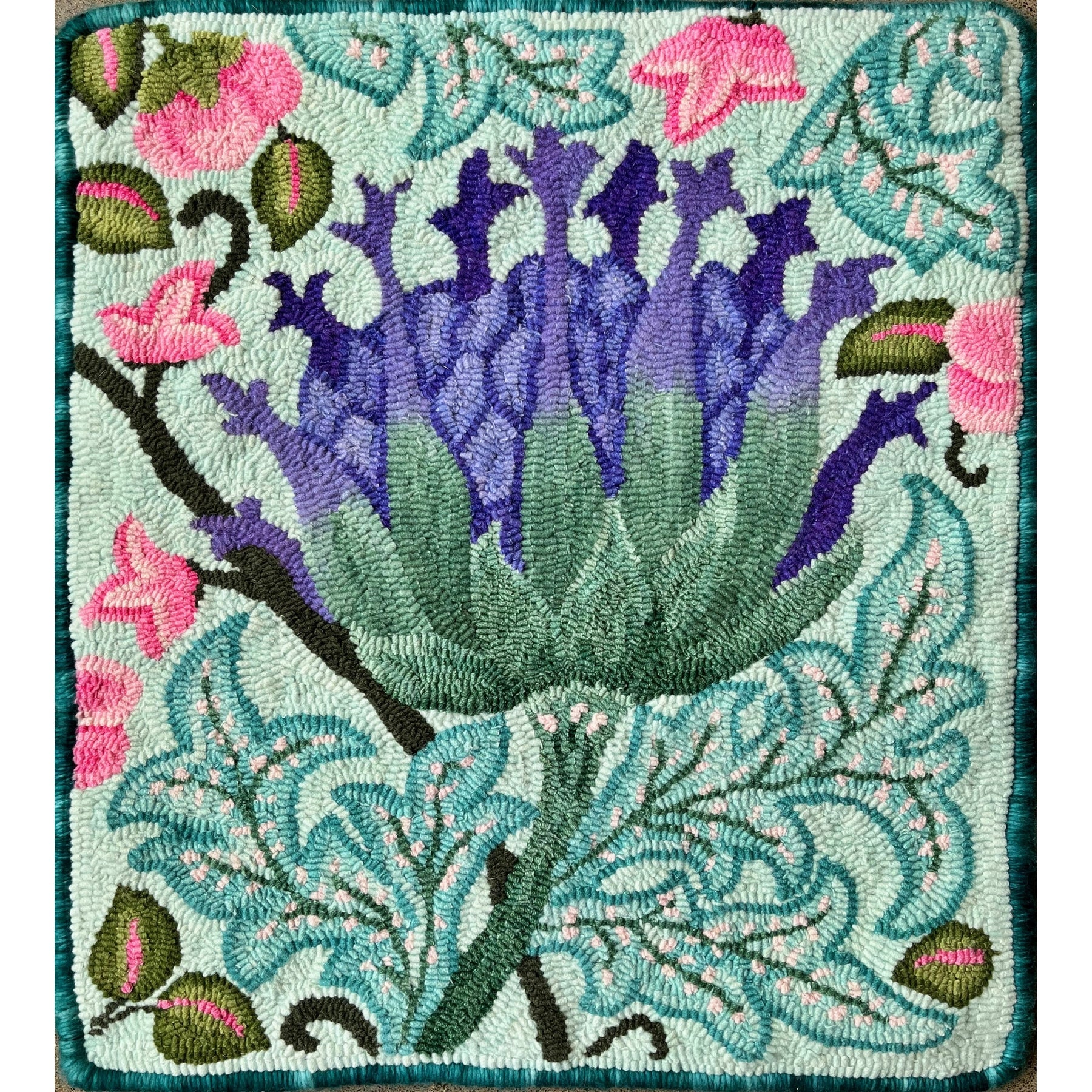 Winsome Art, rug hooked by Susan Kieidon