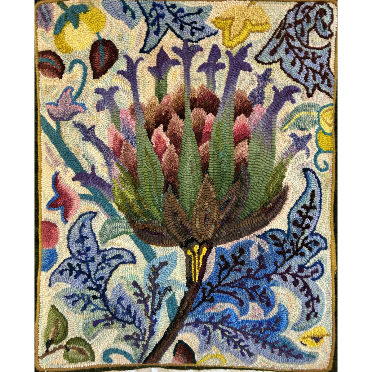 Winsome Art, rug hooked by Suzan Farrens