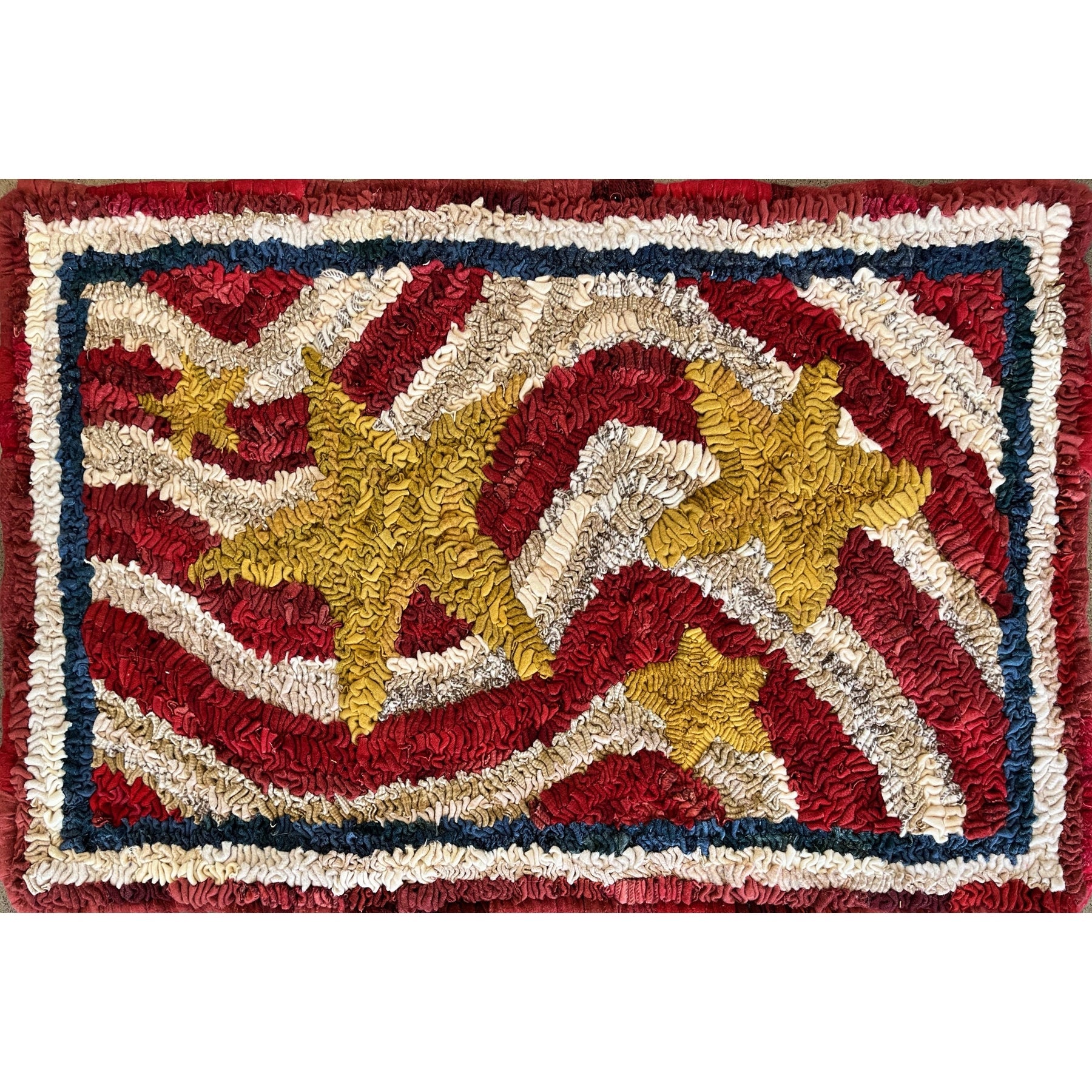 Star Wave, rug hooked by Kimberly Severns