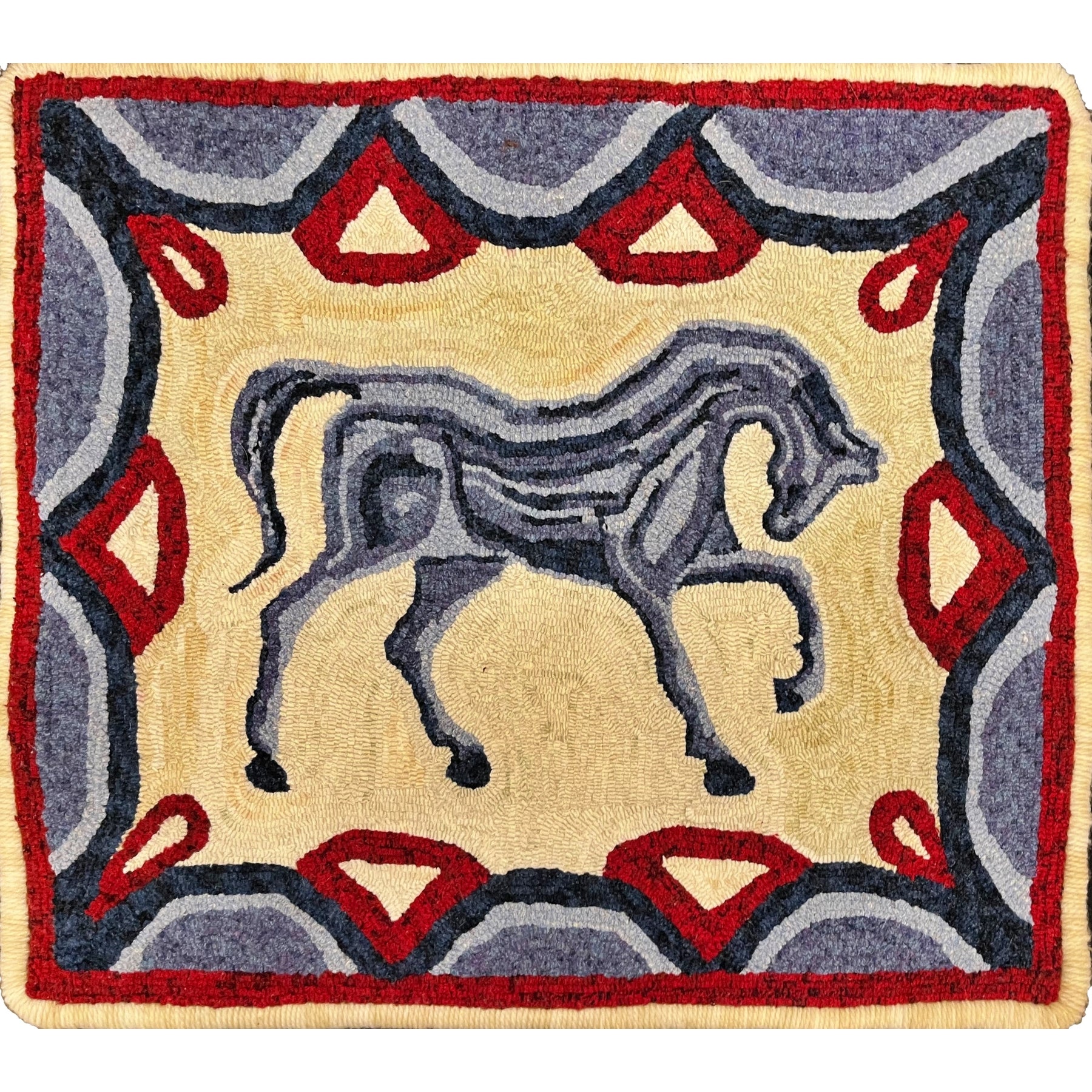 Horse, rug hooked by John McGrath
