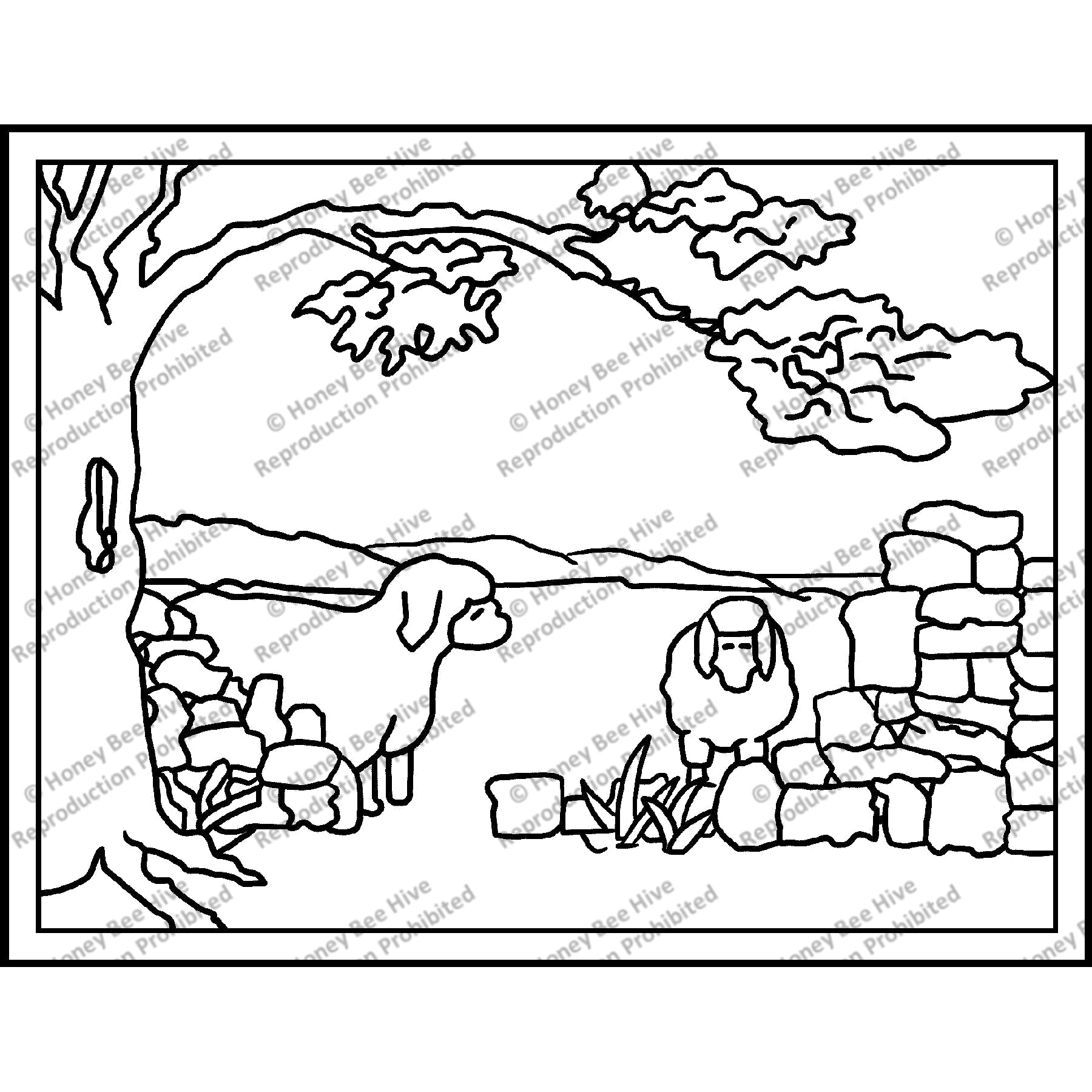 Ewe Too, rug hooking pattern