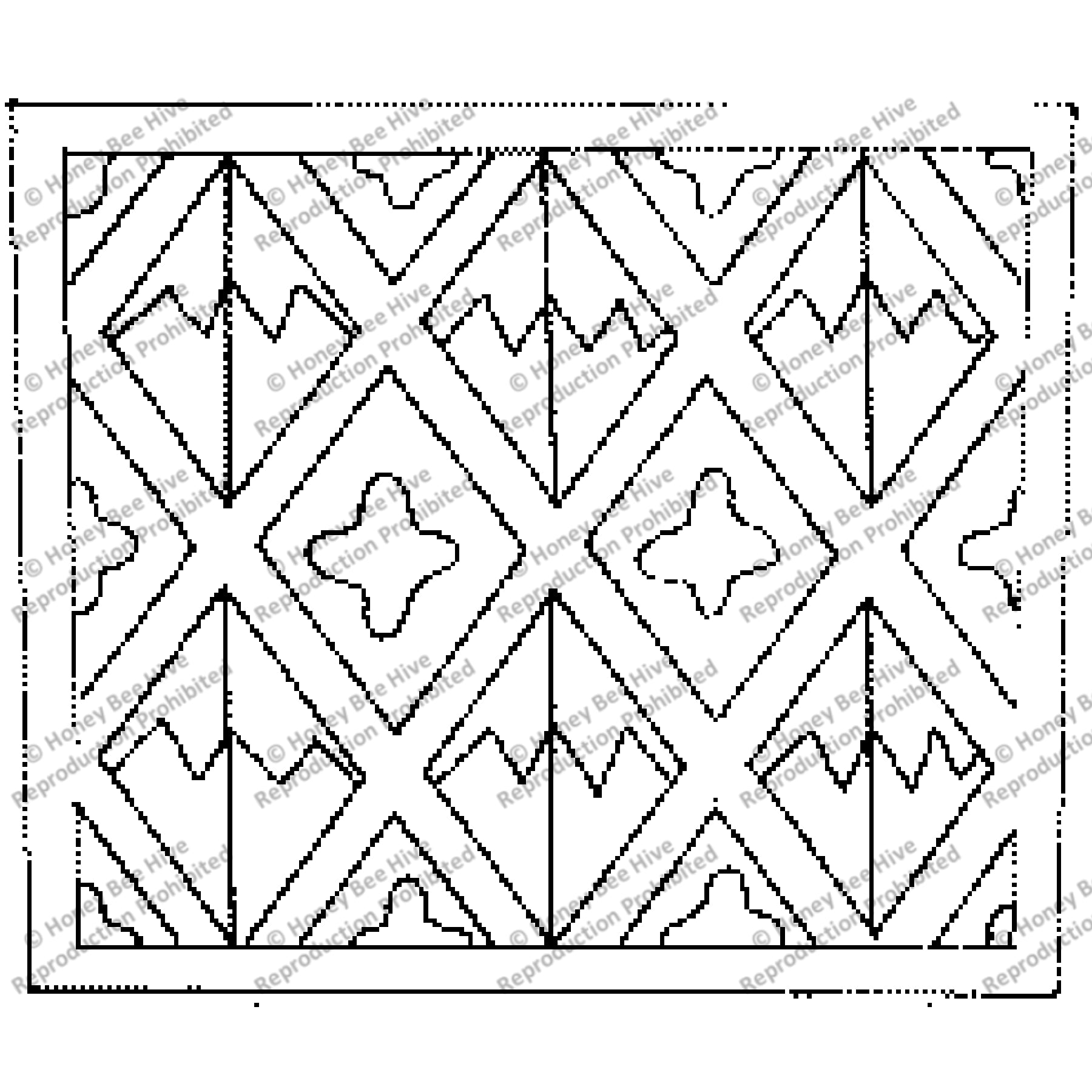 Criss Cross, rug hooking pattern