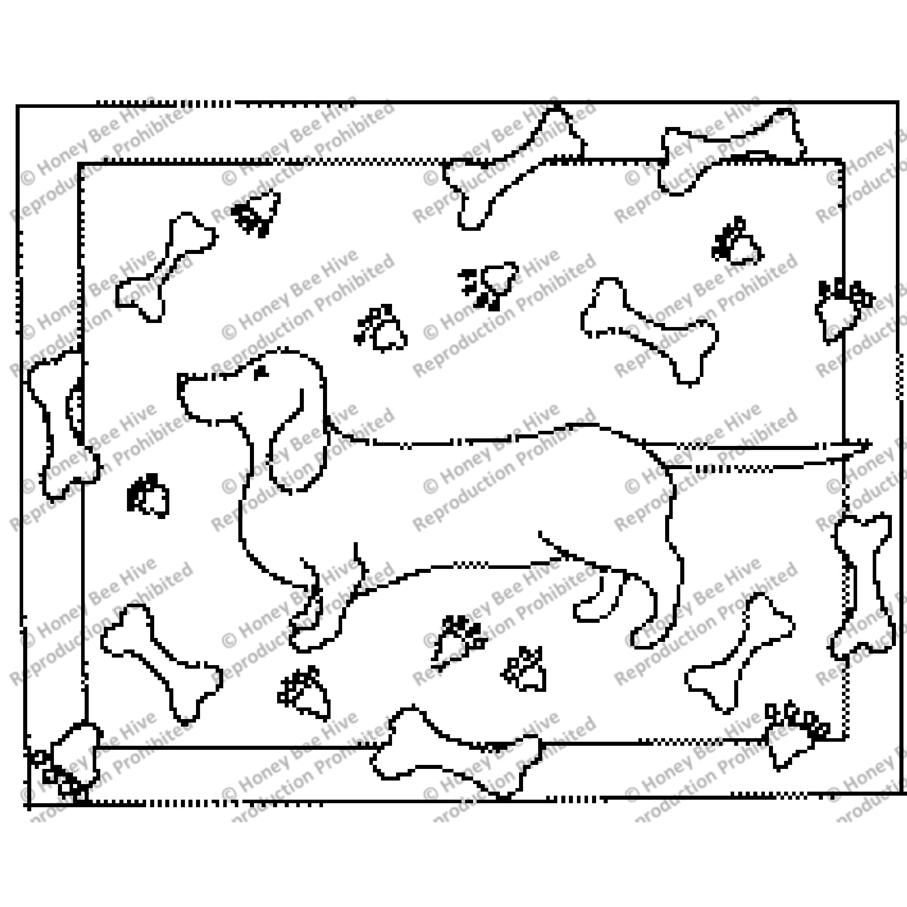 Patty's Pooch, rug hooking pattern